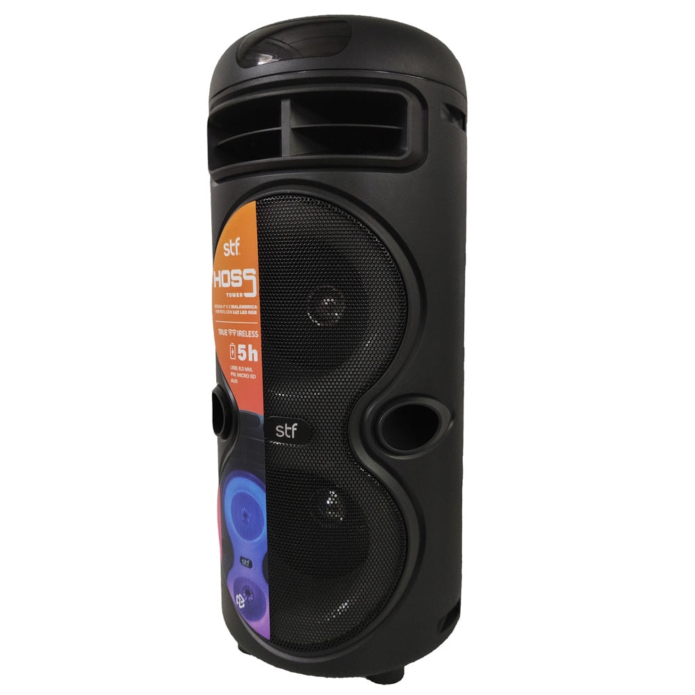 Bocina Portatil Hoss Tower 4x2 STF 10W 5hrs Uso Funcion Tws — imagen 7