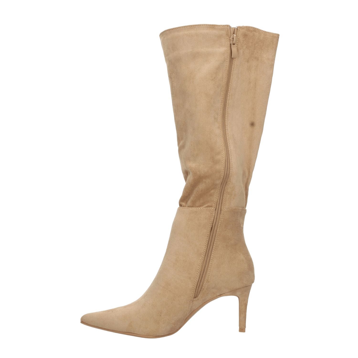 Bota Perugia Dama Beige Casual Larga Slouchy Tacón Mujer — imagen 6