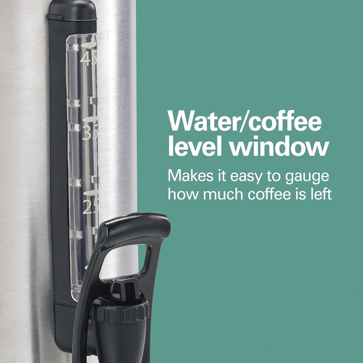 Cafetera Percoladora Hamilton Beach 40520R 45Tz Inox — imagen 4