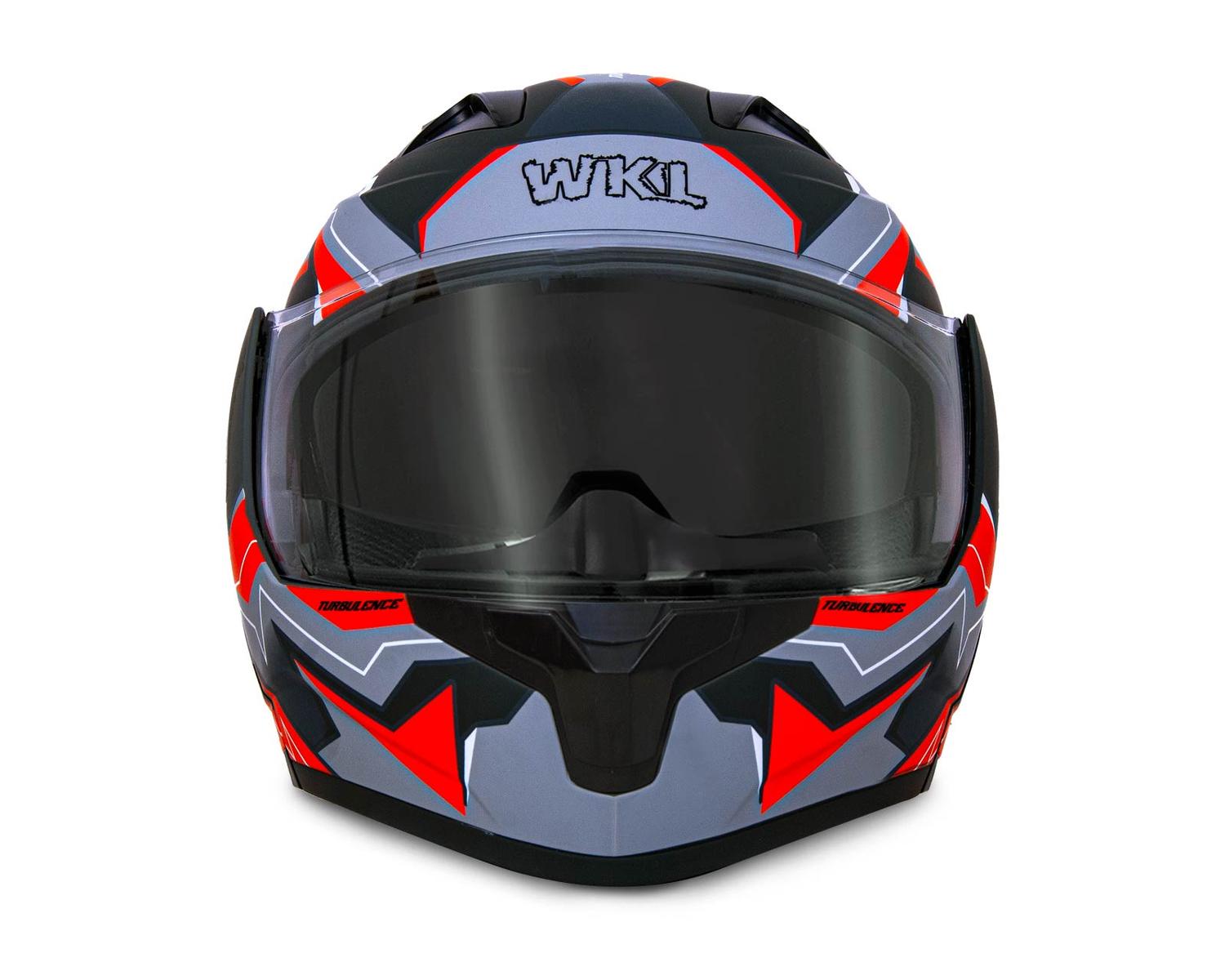 Casco WKL Motocicleta Dot Abatible CH-103 TURBO-ROJO — imagen 2