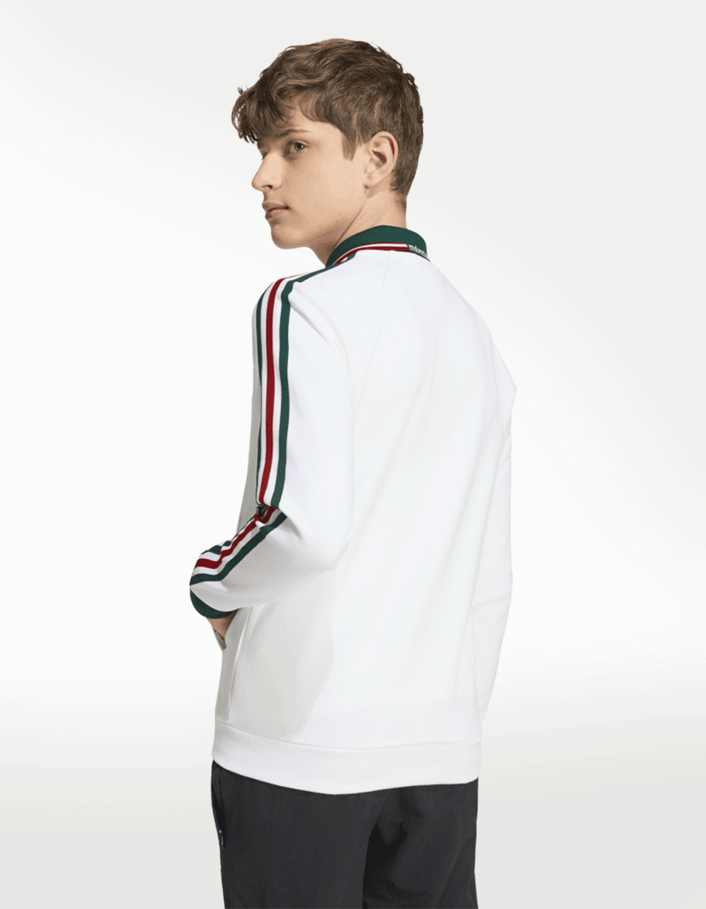 Chamarra Adidas Anthem Visitante Selección Nacional de México Blanco - Niño — imagen 4