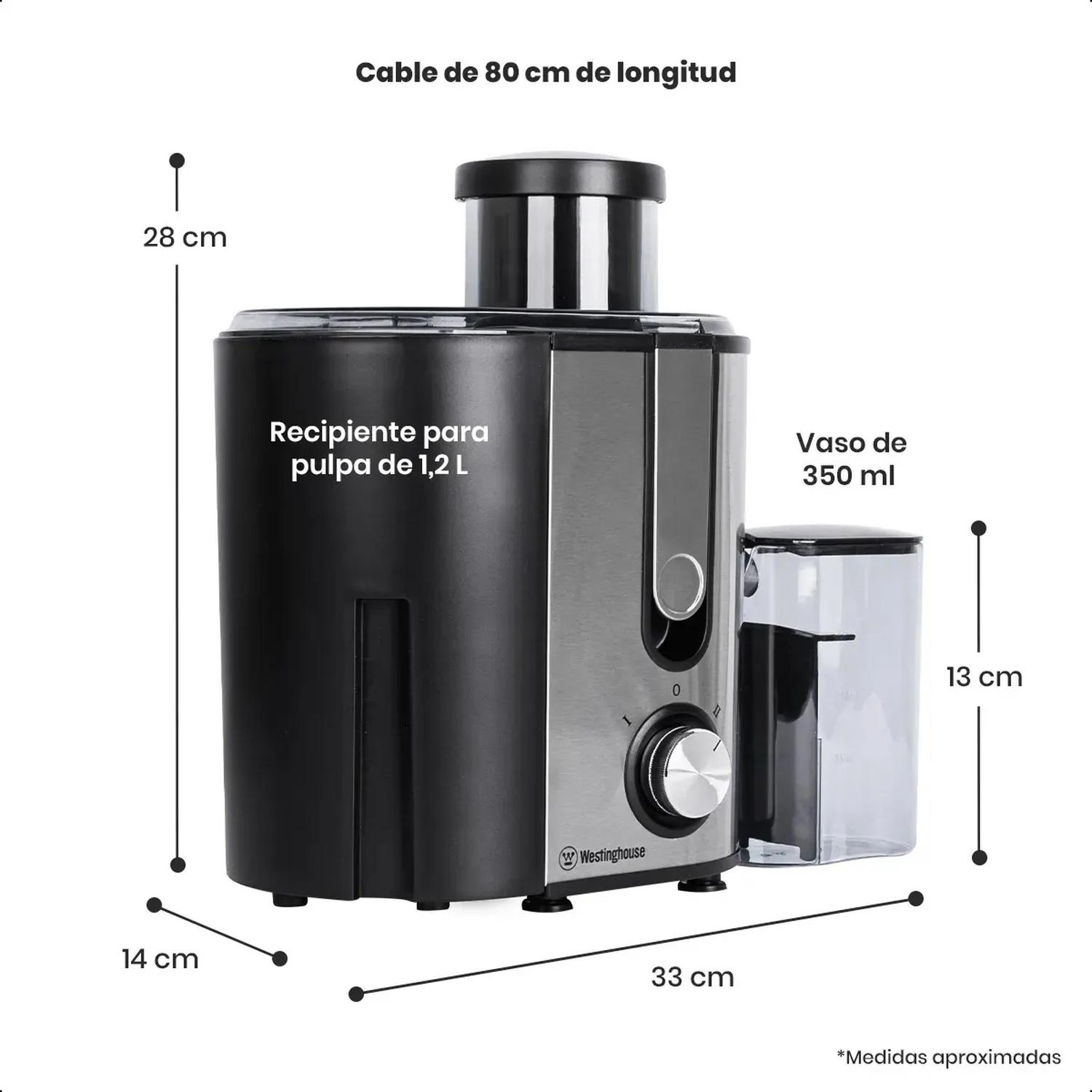 Extractor de Jugos Westinghouse 400W Prensado Rápido — imagen 3