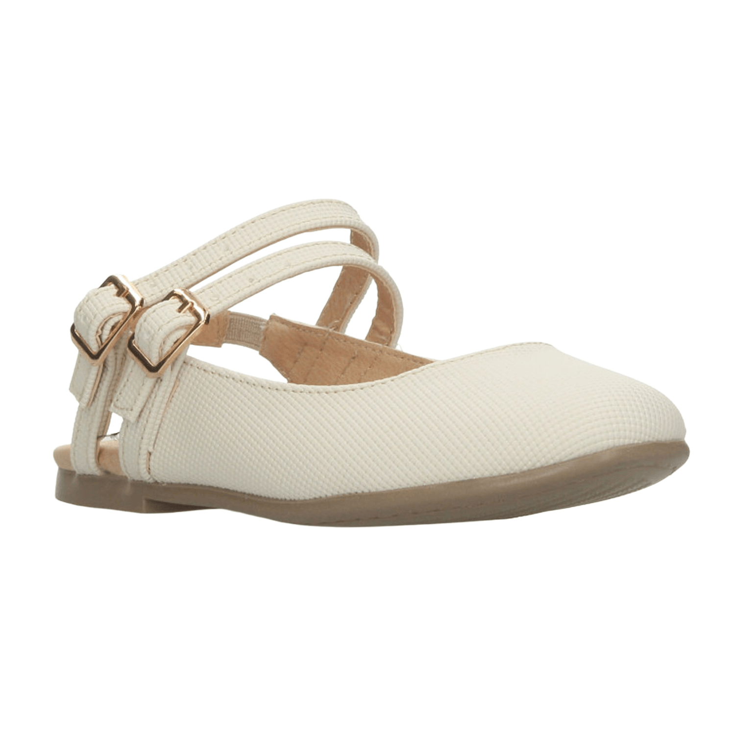 Flat Vavito Niña Casual Hebilla Blanco Infantil T18-22 — imagen 2