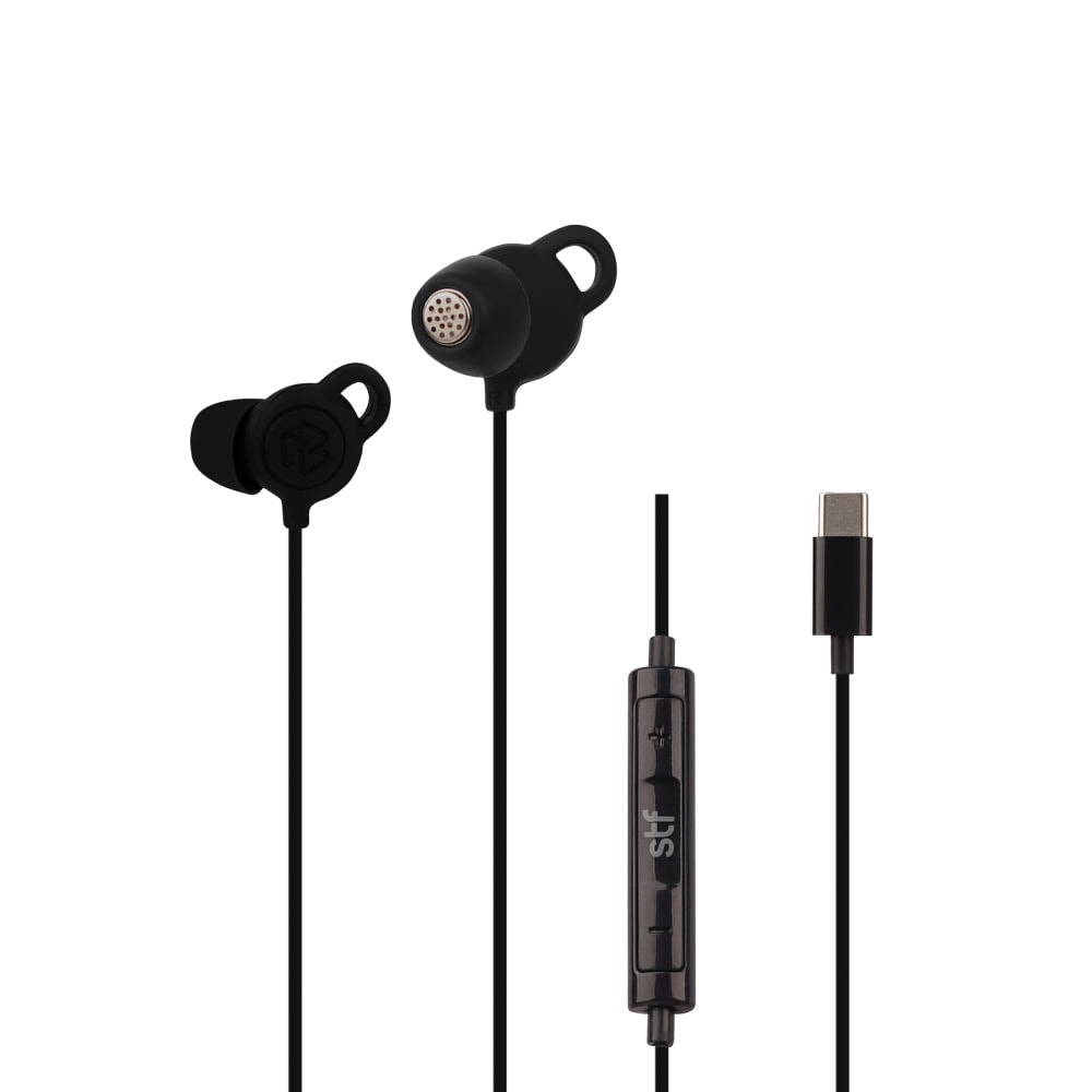 Audifonos alámbricos In-Ear STF Gravity: Tipo C, Micrófono, Negro — imagen 3