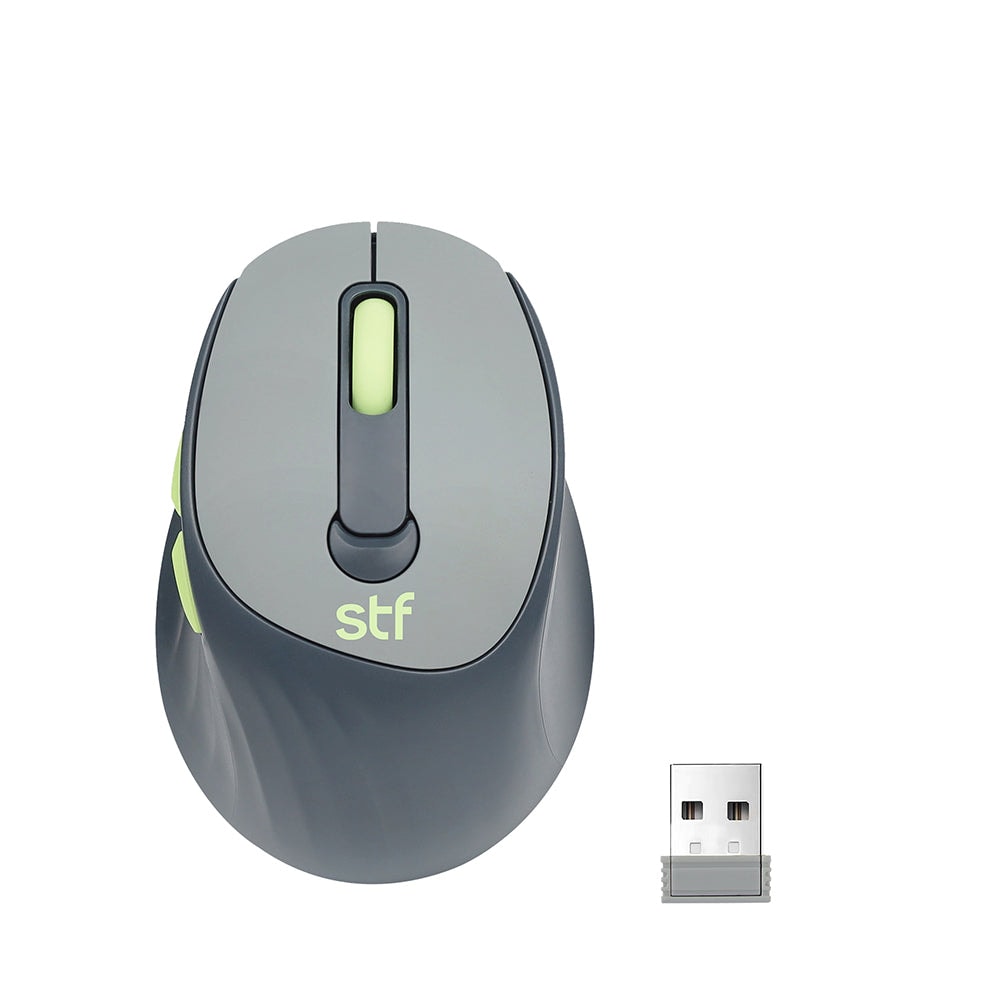 Mouse inalámbrico óptico STF VIVA Batería recargable 1600 DPI gris — imagen 2