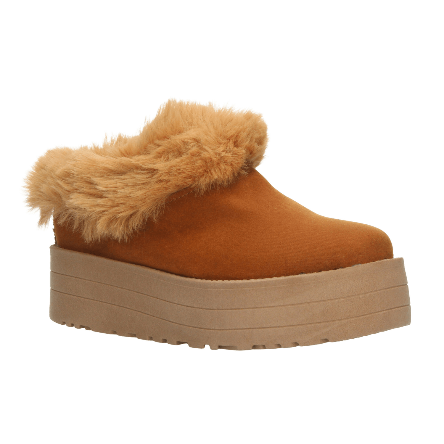 Zueco Dama Rojo Cereza Café Casual Pantufla Plataforma Mujer — imagen 3