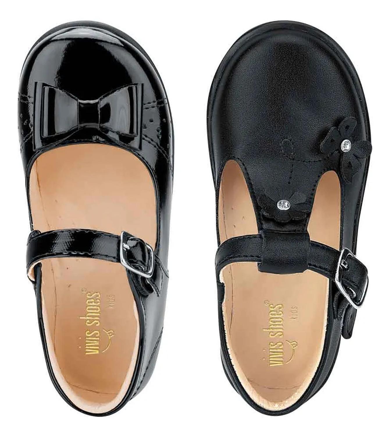 Zapato Escolar Vivis Shoes Kids Niña Kit 2 Pares 1053437 Negro Liso 17 Mx — imagen 3
