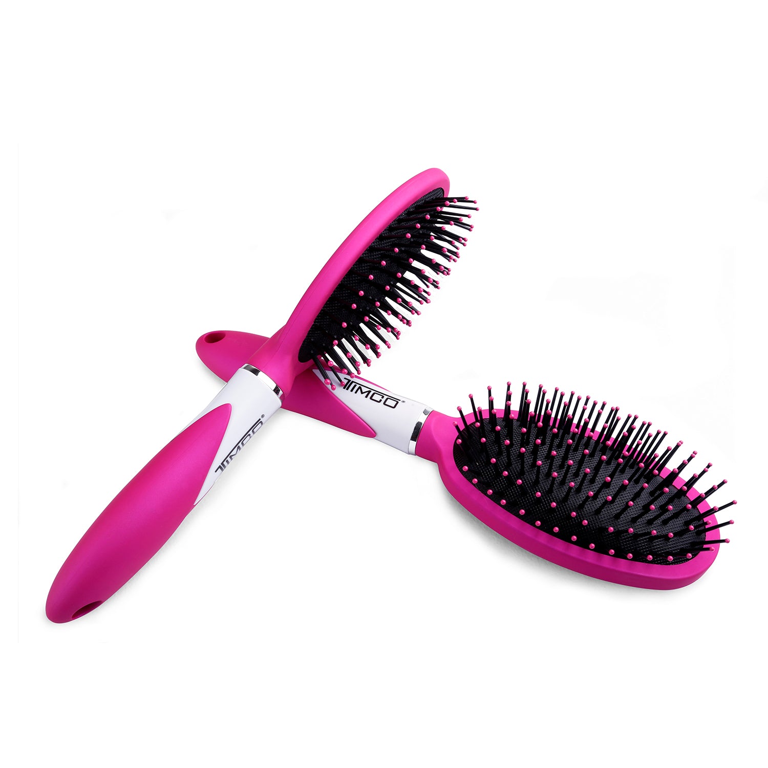 Cepillo de Cabello Ovalado Acolchonado con Mango Ergonómico Neon Brush Timco CAV02 — imagen 3