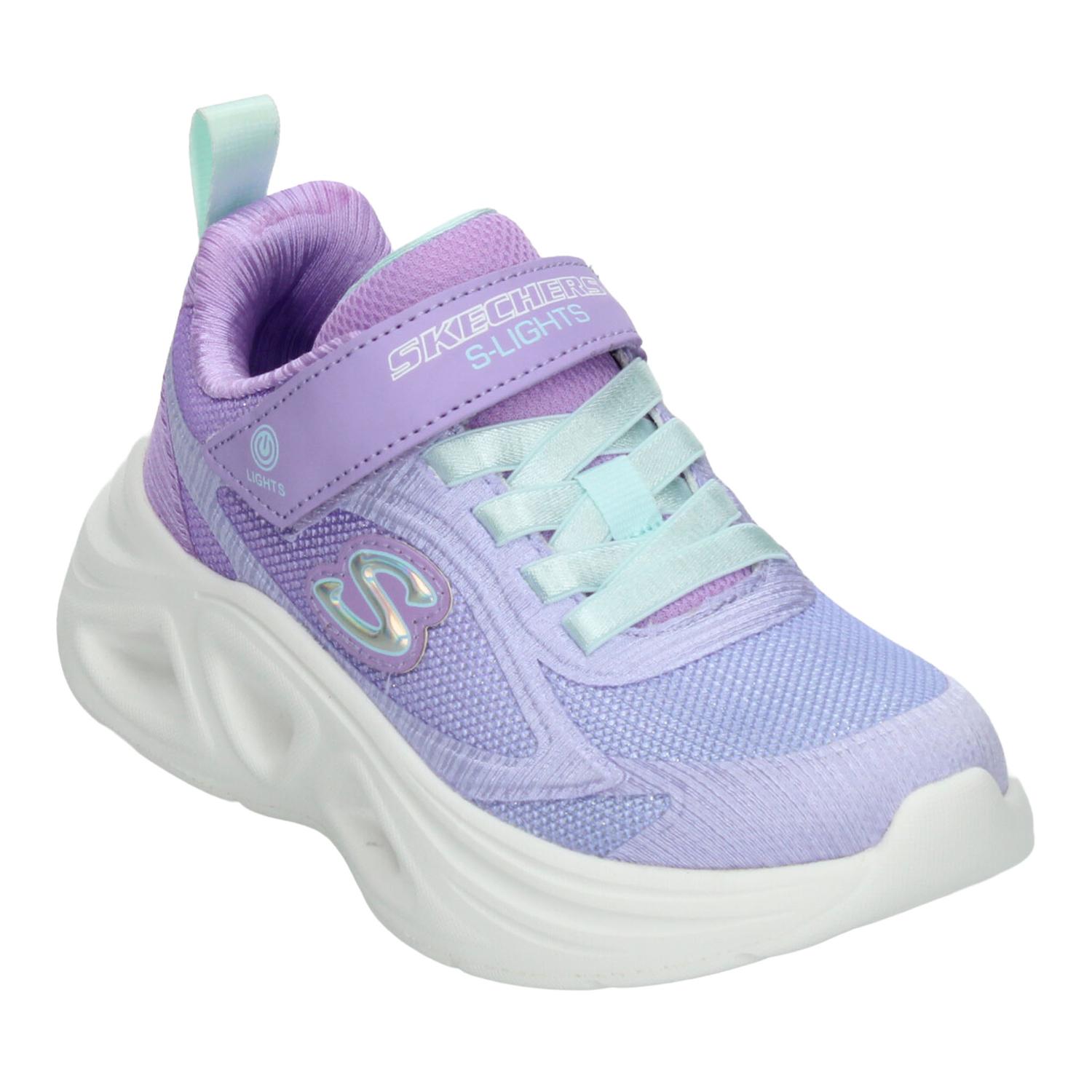 Tenis Skechers Niña Deportivo Luz Led Lavanda Infantil T17-22 — imagen 4