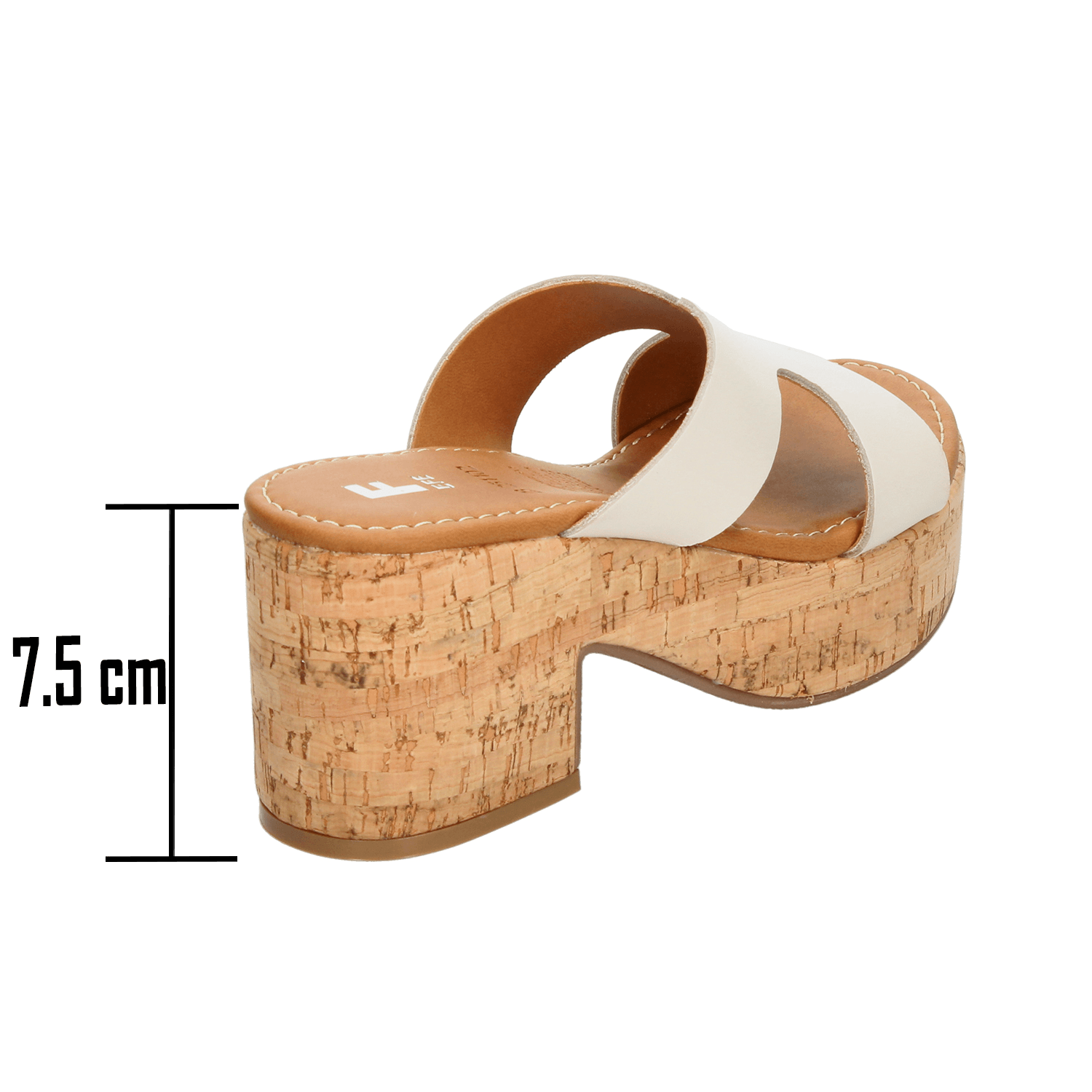 Sandalias Efe Dama Casual Tacón 7.5cm Latte Mujer — imagen 3