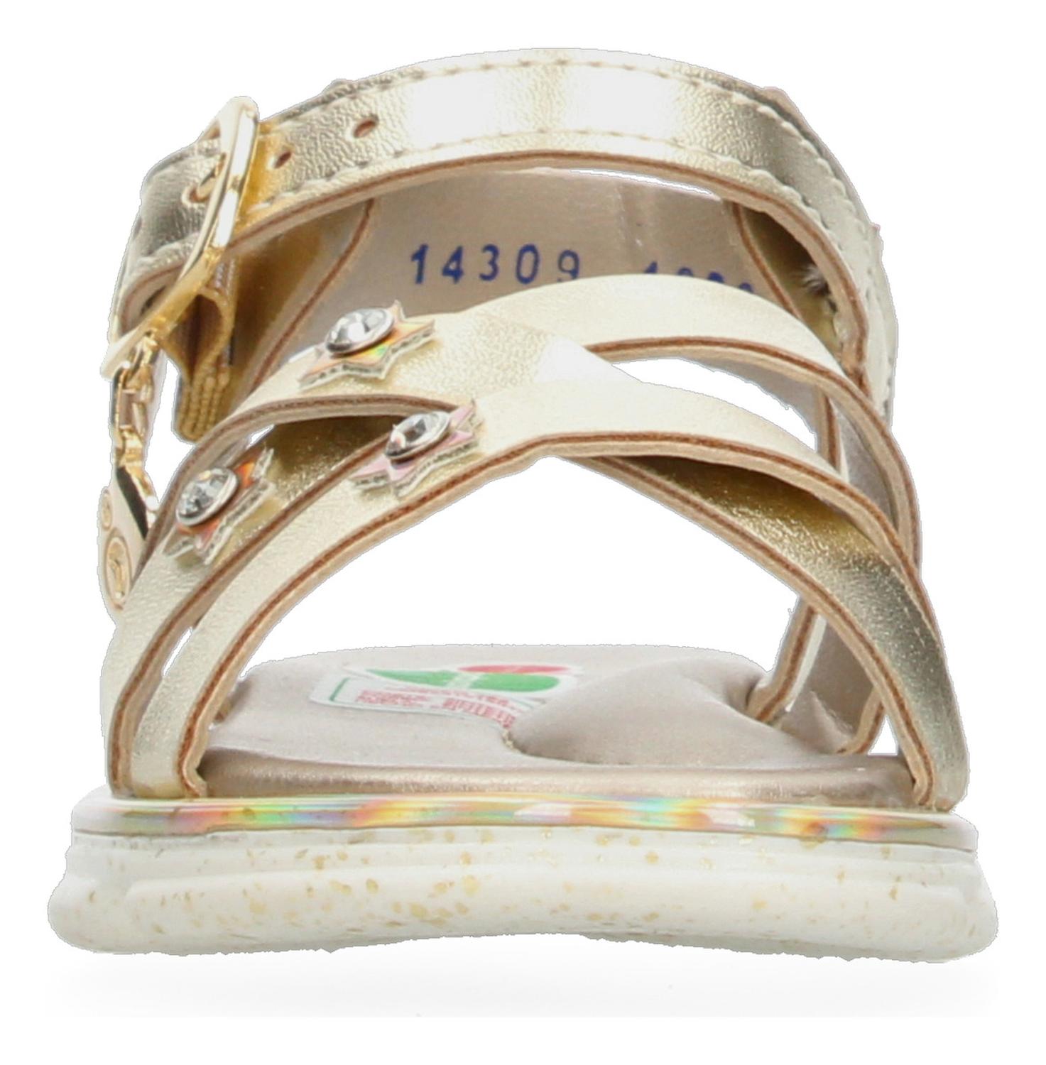 Sandalias Mini Burbujas Niña Casual Dorado Infantil T15- 22 — imagen 6