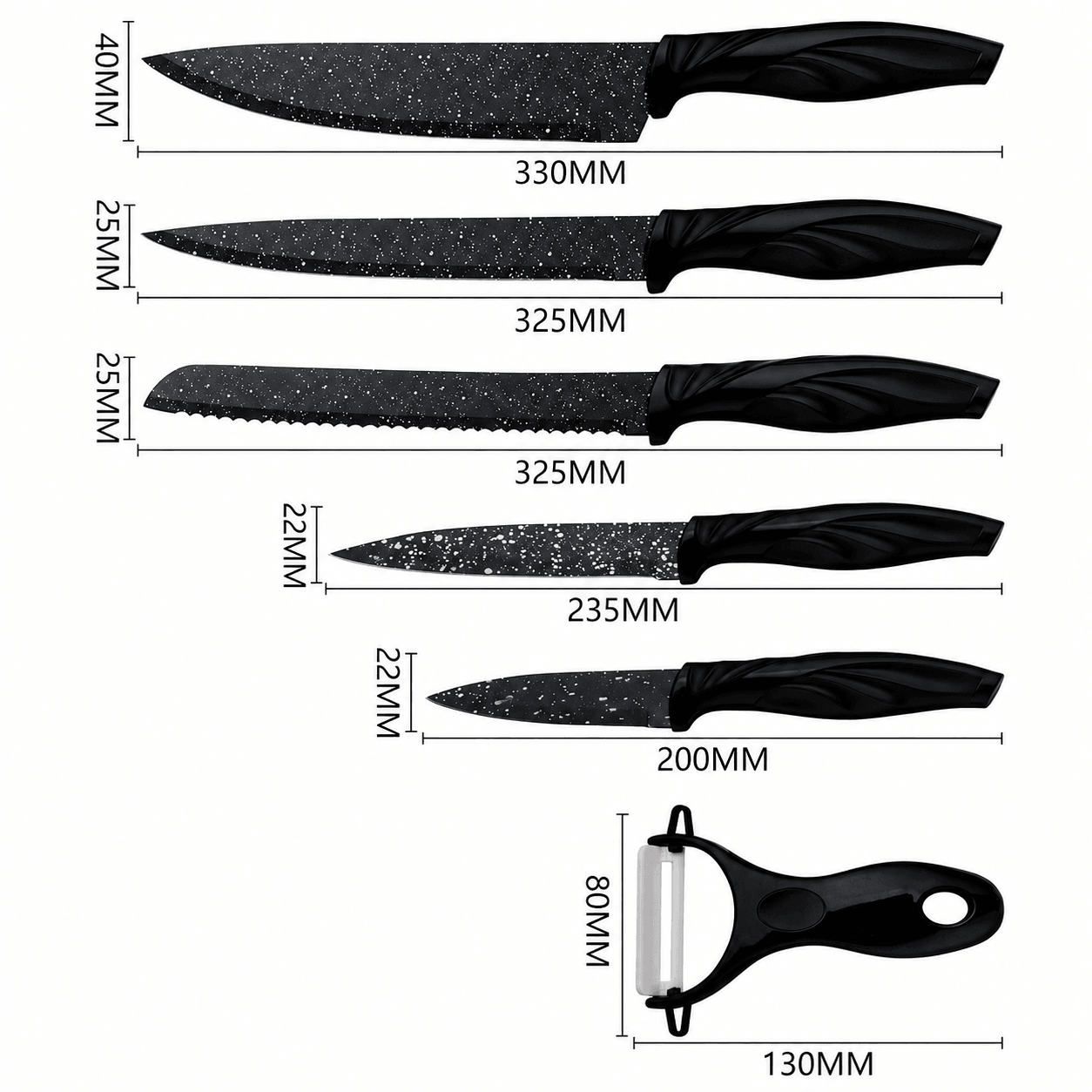Set de cuchillos de cocina (6 piezas) — imagen 5