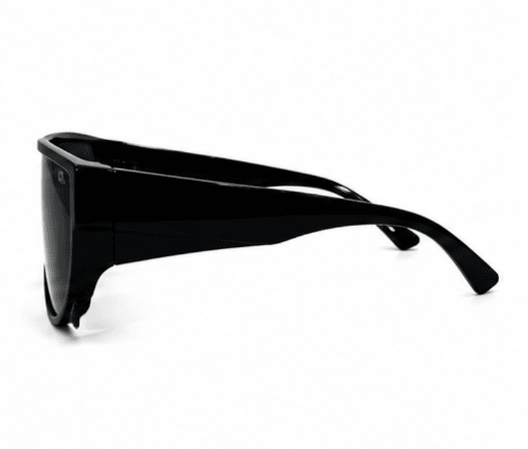 Lentes de Sol Oversize Tipo Shield Unisex, Monolente Negro — imagen 3