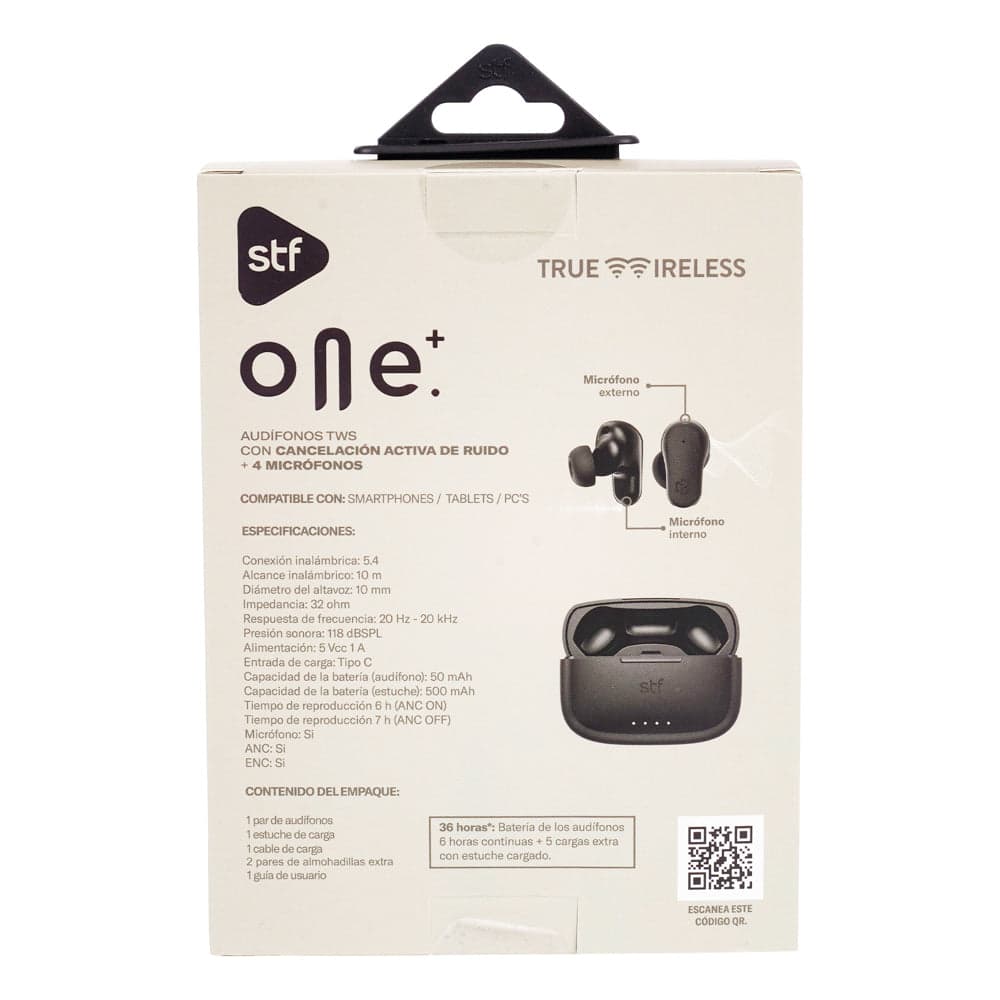 Audífonos Inalámbricos Tws One Plus STF 36hrs Uso ANC/ENC 4 Microfonos Proteccion IPX4 Negro — image 12