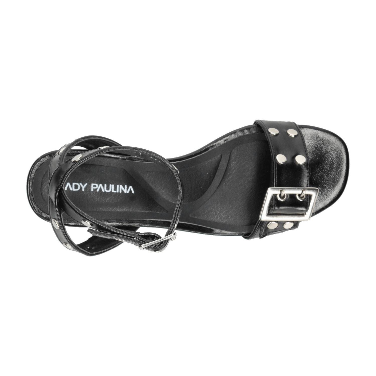 Sandalias Paulina Dama Tacón 4cm Fiesta Negro Mujer — imagen 8