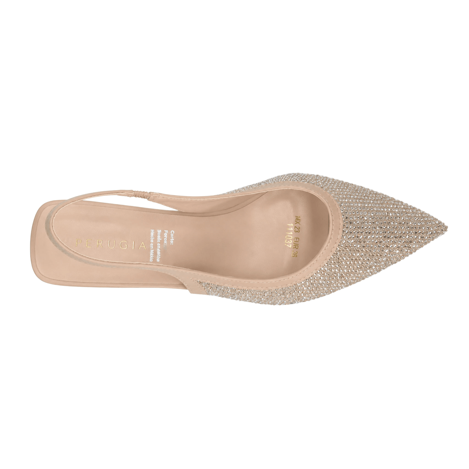 Zapatilla Perugia Dama Nude Fiesta Slingback Tacón Mujer — imagen 9