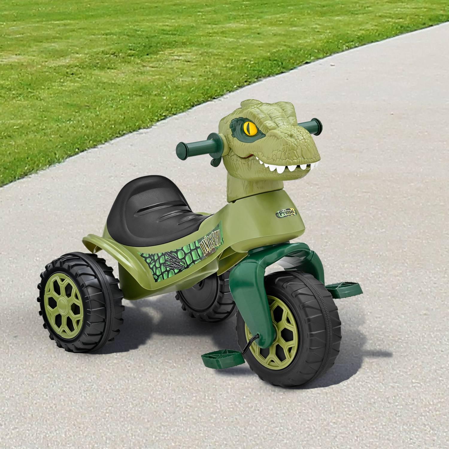 TRICICLO INFANTIL NIÑO RACER 1470 PRINSEL DINOSAURIO VERDE — imagen 2