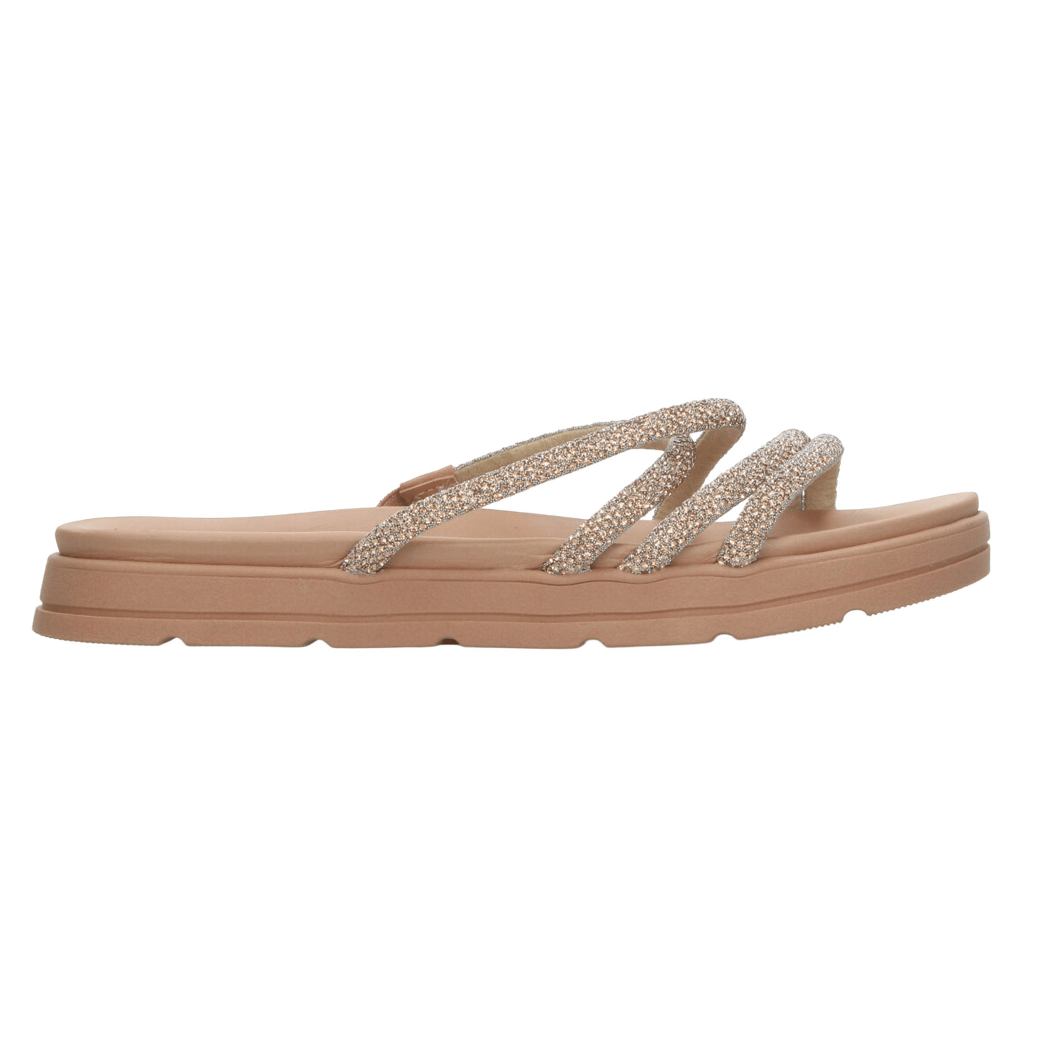 Sandalias Moleca Dama Casual Dorado Mujer — imagen 1