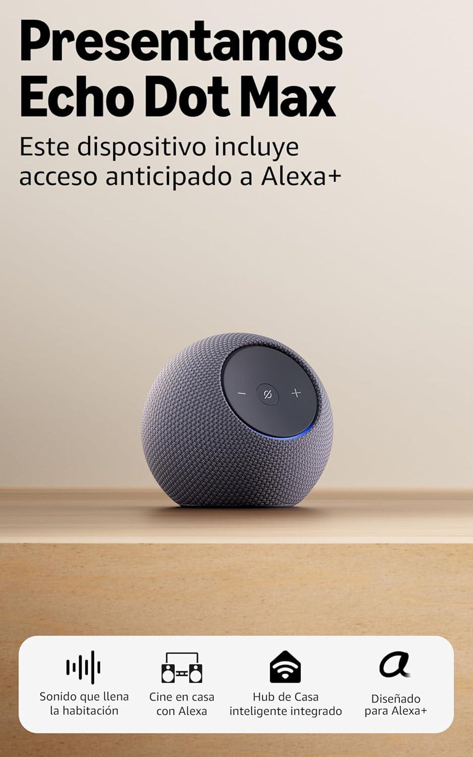 Bocina Amazon Echo Dot Max BOD6SX8VLQ Grafito Con IA — imagen 2