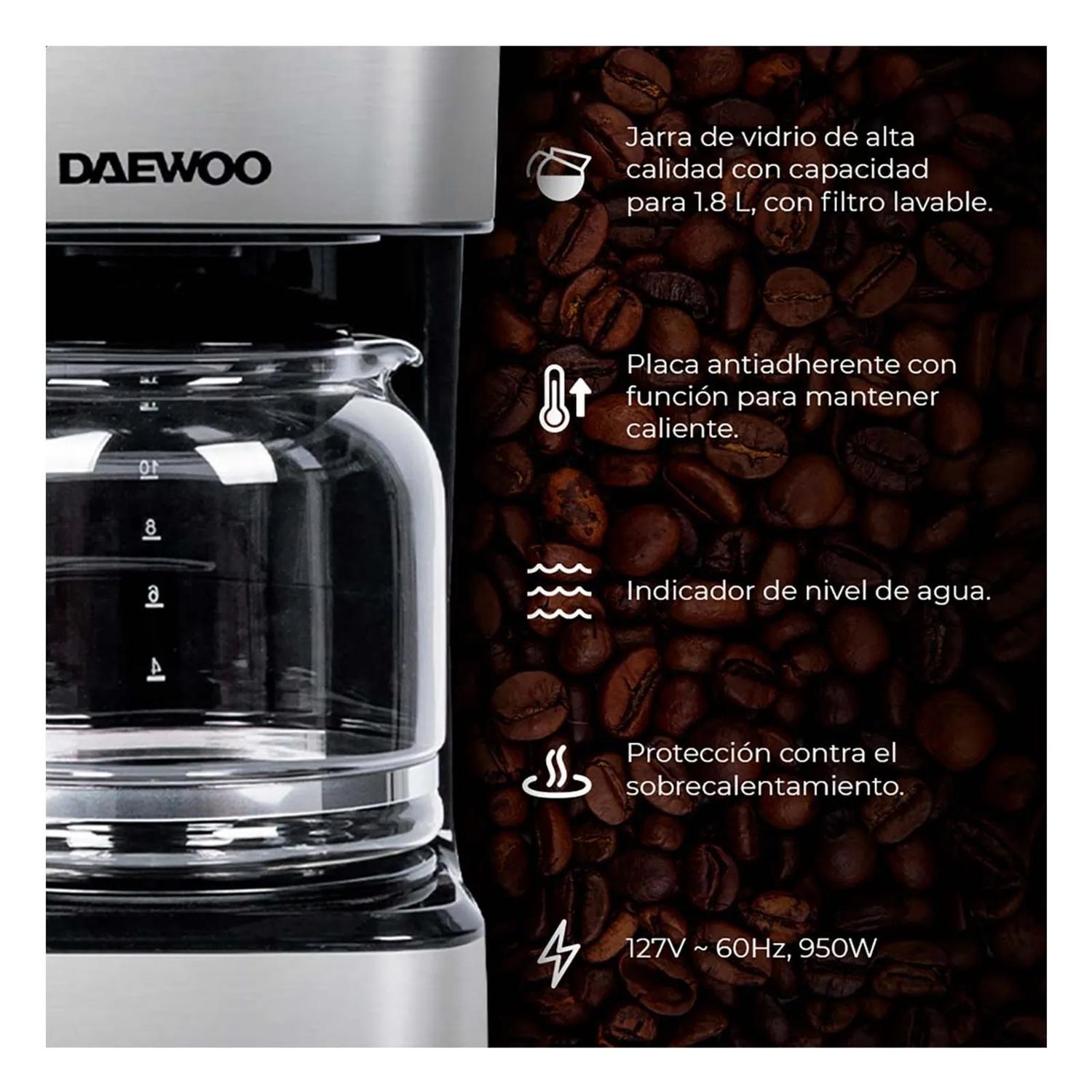 Cafetera Automática 15 tazas con Filtro Daewoo DCM-1869N — imagen 6