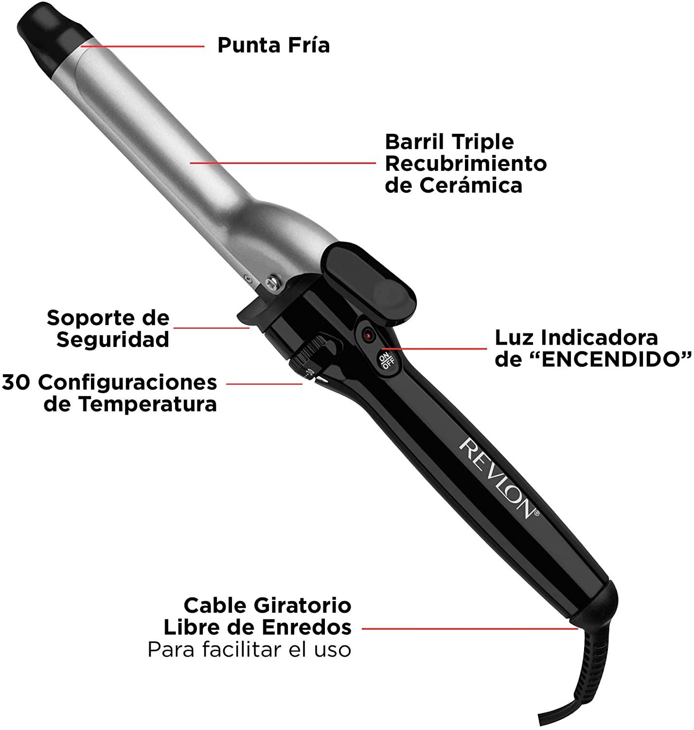 TENAZA RIZADORA REVLON RV051 CERAMICA 1 PUL — imagen 3