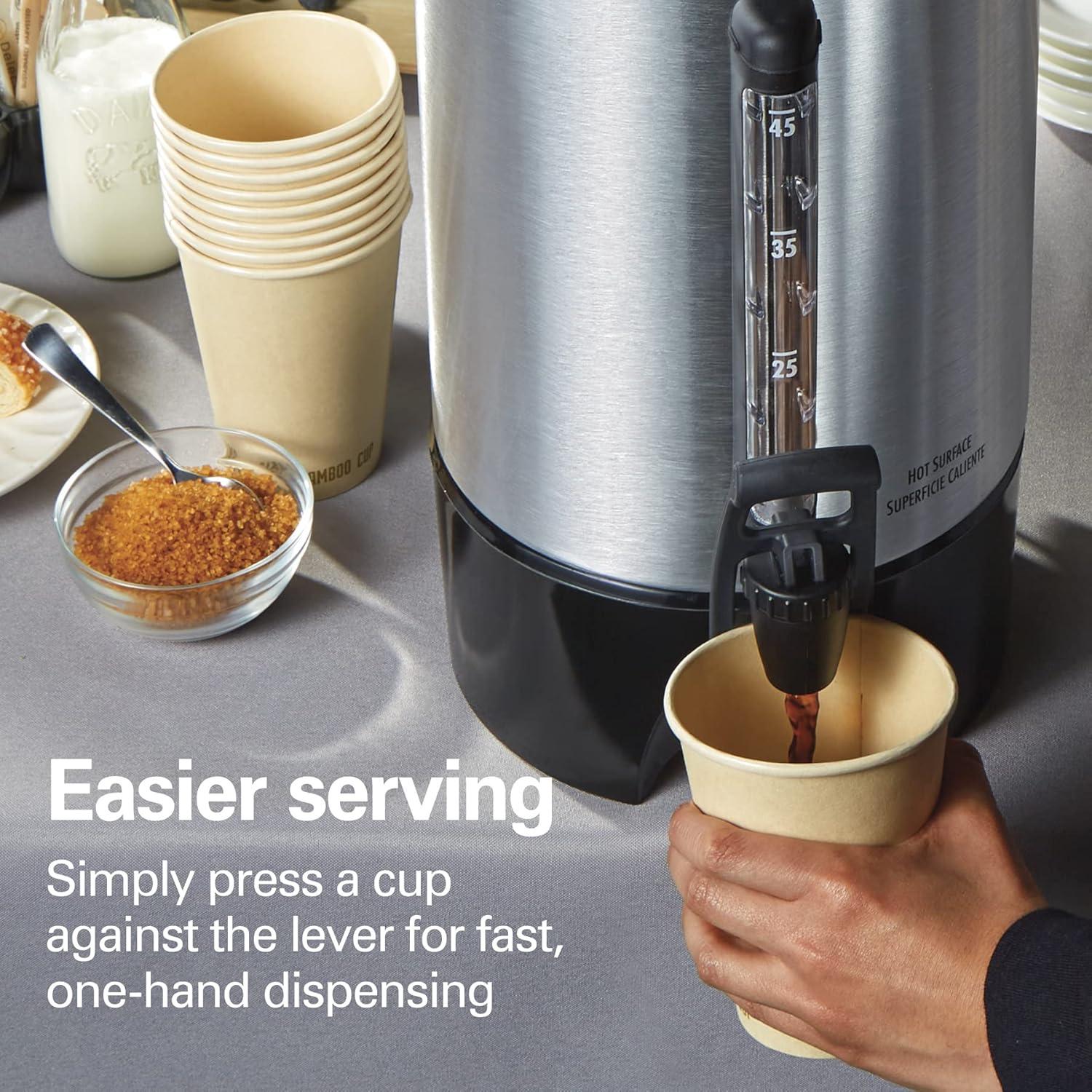 Cafetera Percoladora Hamilton Beach 40520R 45Tz Inox — imagen 3