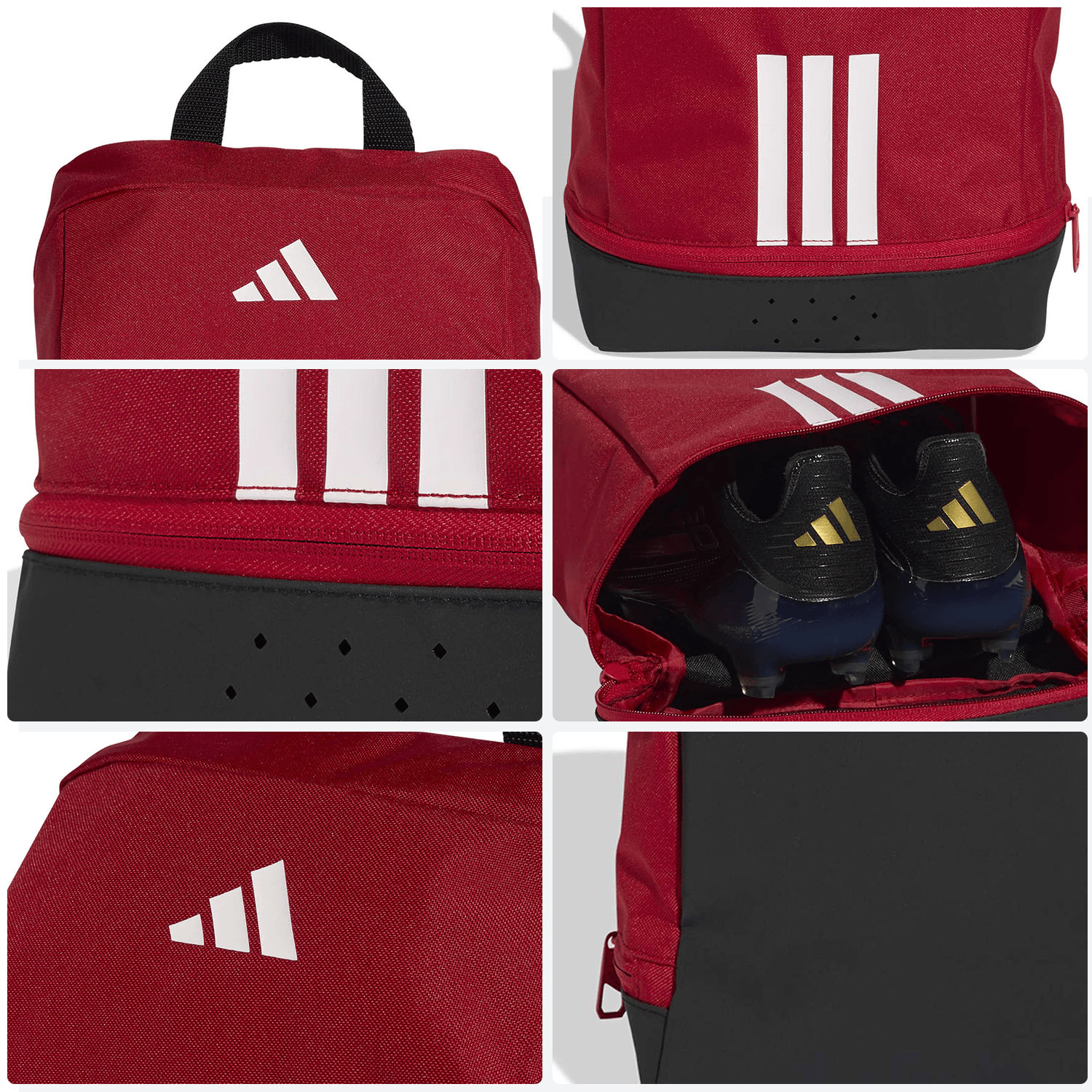 Mochila Adidas Hombre Para Tacos Fútbol Deportiva Rojo Caballero — imagen 4