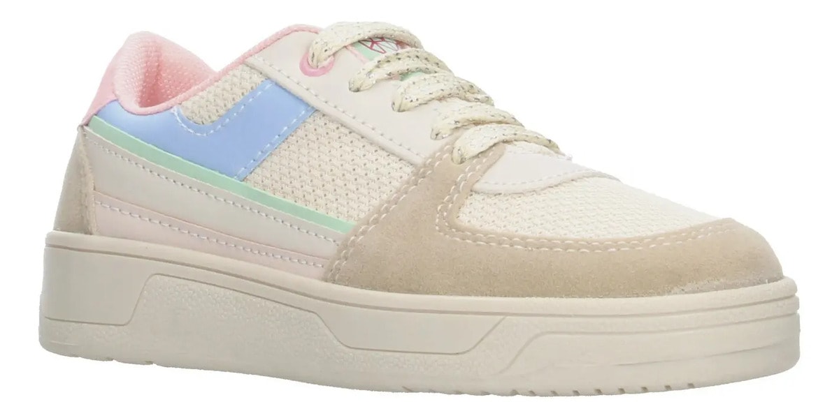 Tenis Tropicana Niña Casual Diario Cintas Ajustables Cómodo Latte Infantil T18-25 — imagen 10