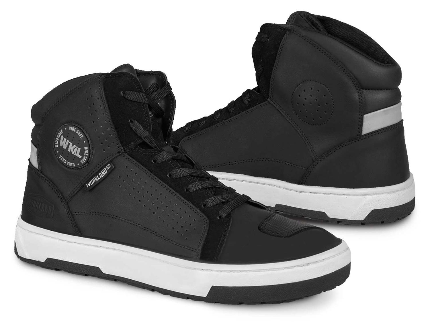 Tenis motociclista hombre botin moto biker WKL 80202 Negro — imagen 1