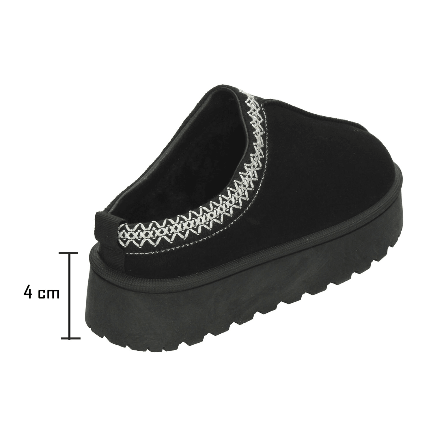 Zapato Perugia Dama Negro Zueco Casual Pantufla Plataforma Mujer — imagen 4