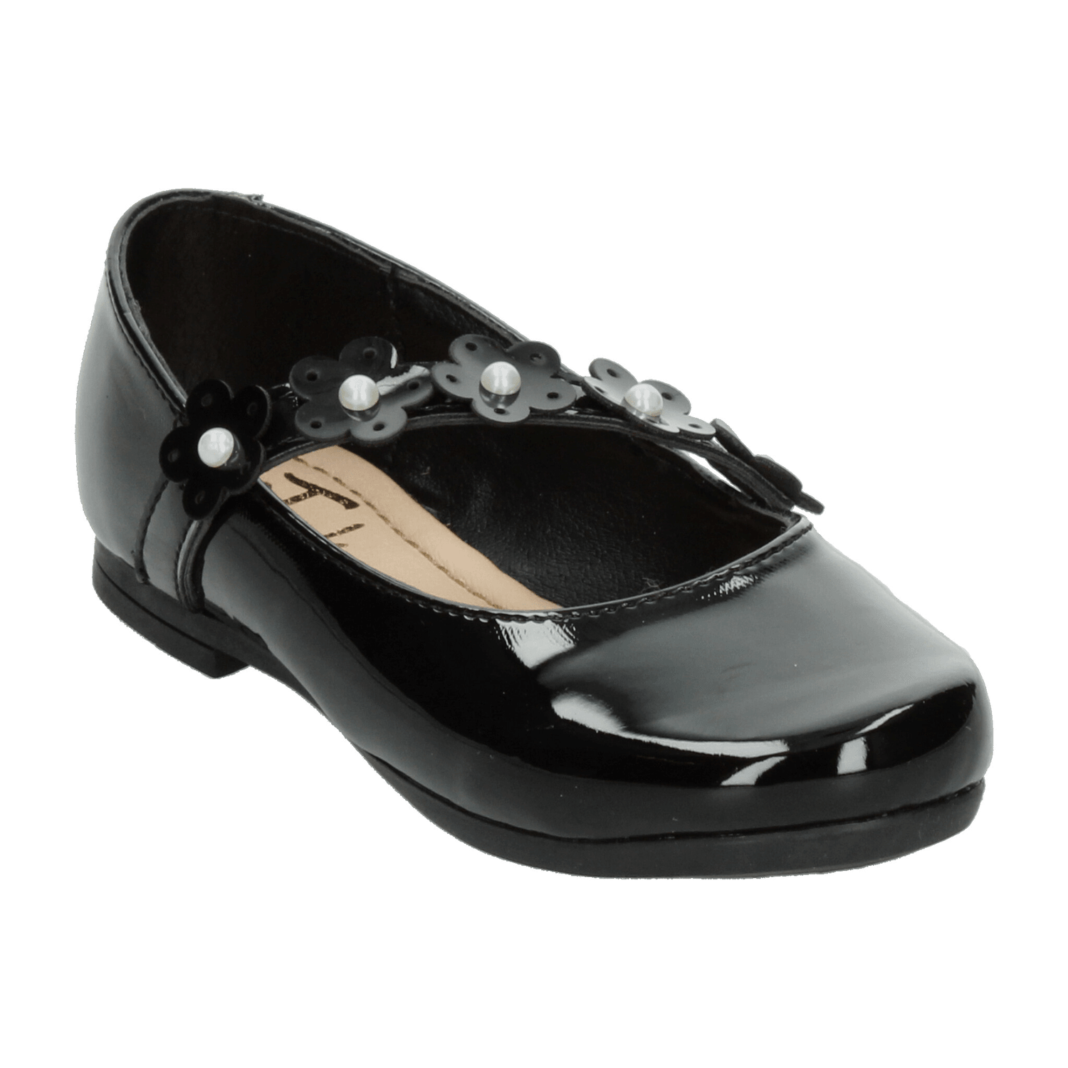 Zapato Jakuna Niña Casual Flores Negro Infantil T18-22 — imagen 4
