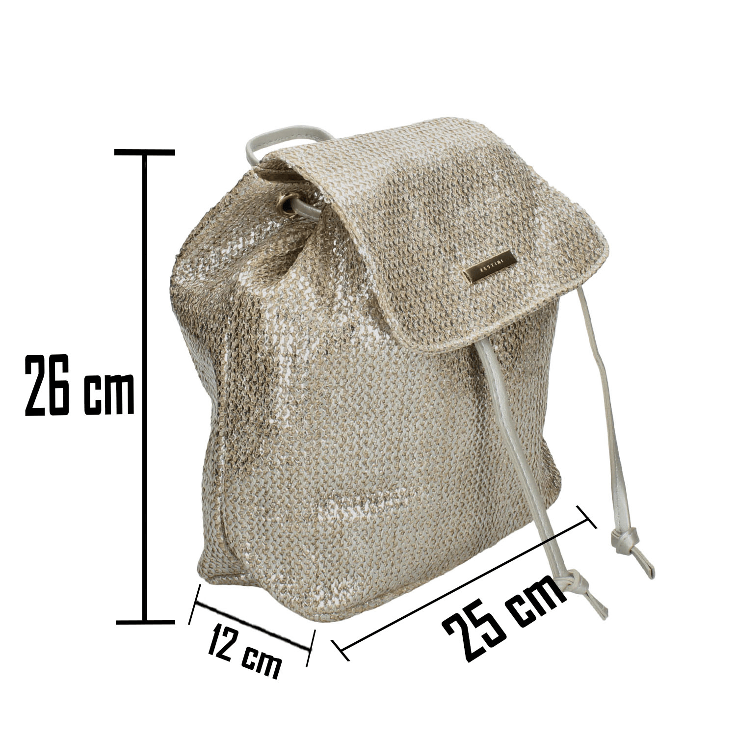 Mochila Felianna Dama Casual Moda Dorado Mujer — imagen 3