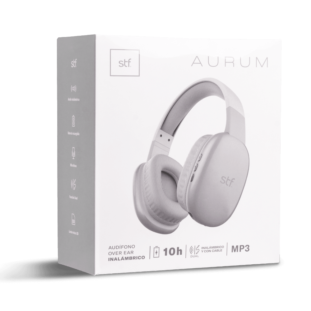 Audífonos inalámbricos On Ear STF Aurum 10hrs Uso Gris — imagen 16