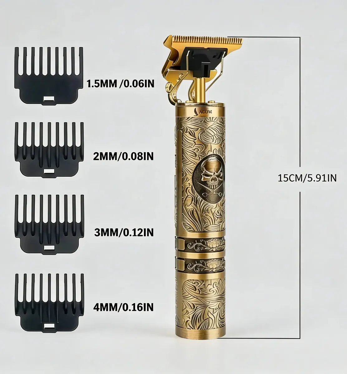 Rasuradora Eléctrica Recargable Profesional. Cortadora de Cabello Profesional Inalámbrica para Hombre Máquina para Cortar Cabello Recargable USB con 4 Peines Trimmer Barba Kit Completo — imagen 7