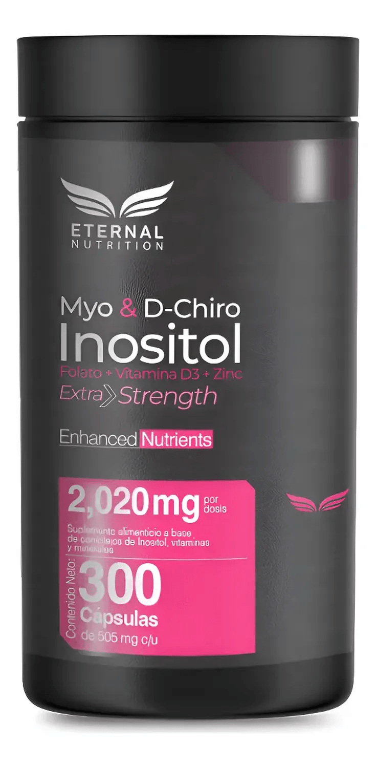 Essentials: Inositol 40:1 Myo & D-Chiro, Folato 5-MTHF + D3 + Zinc, Bienestar Hormonal, 300 Cápsulas — imagen 1