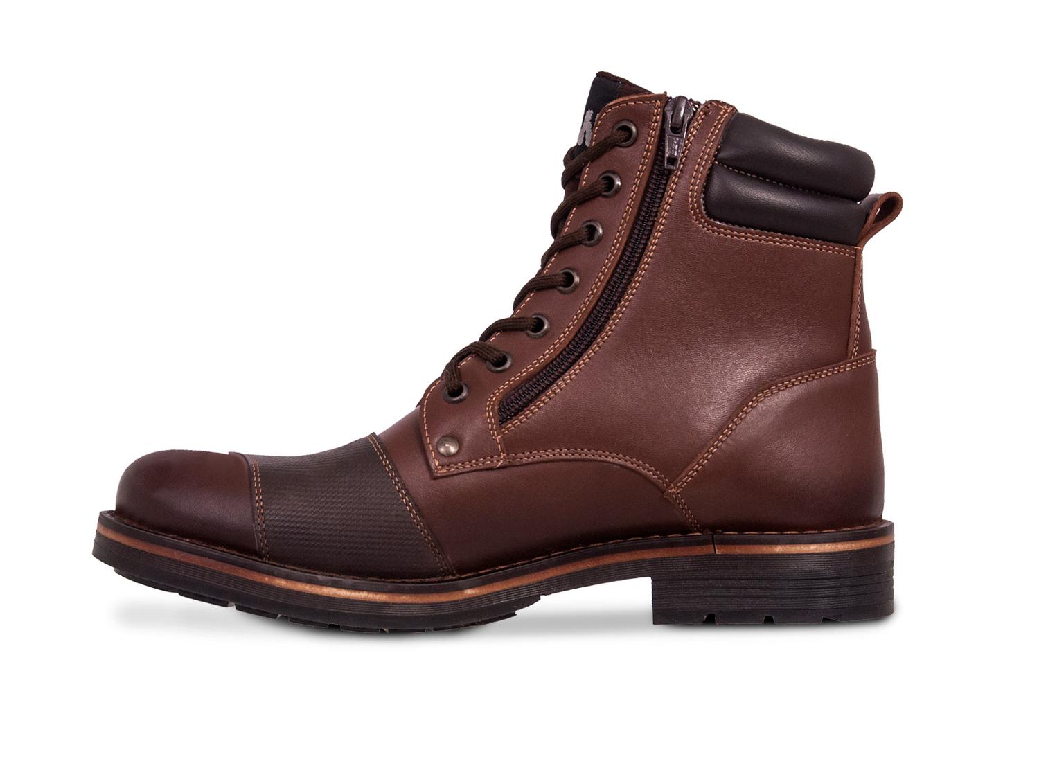 Bota Hombre Moto Biker Casual Workland 89502 Cogñac Cloud — imagen 5