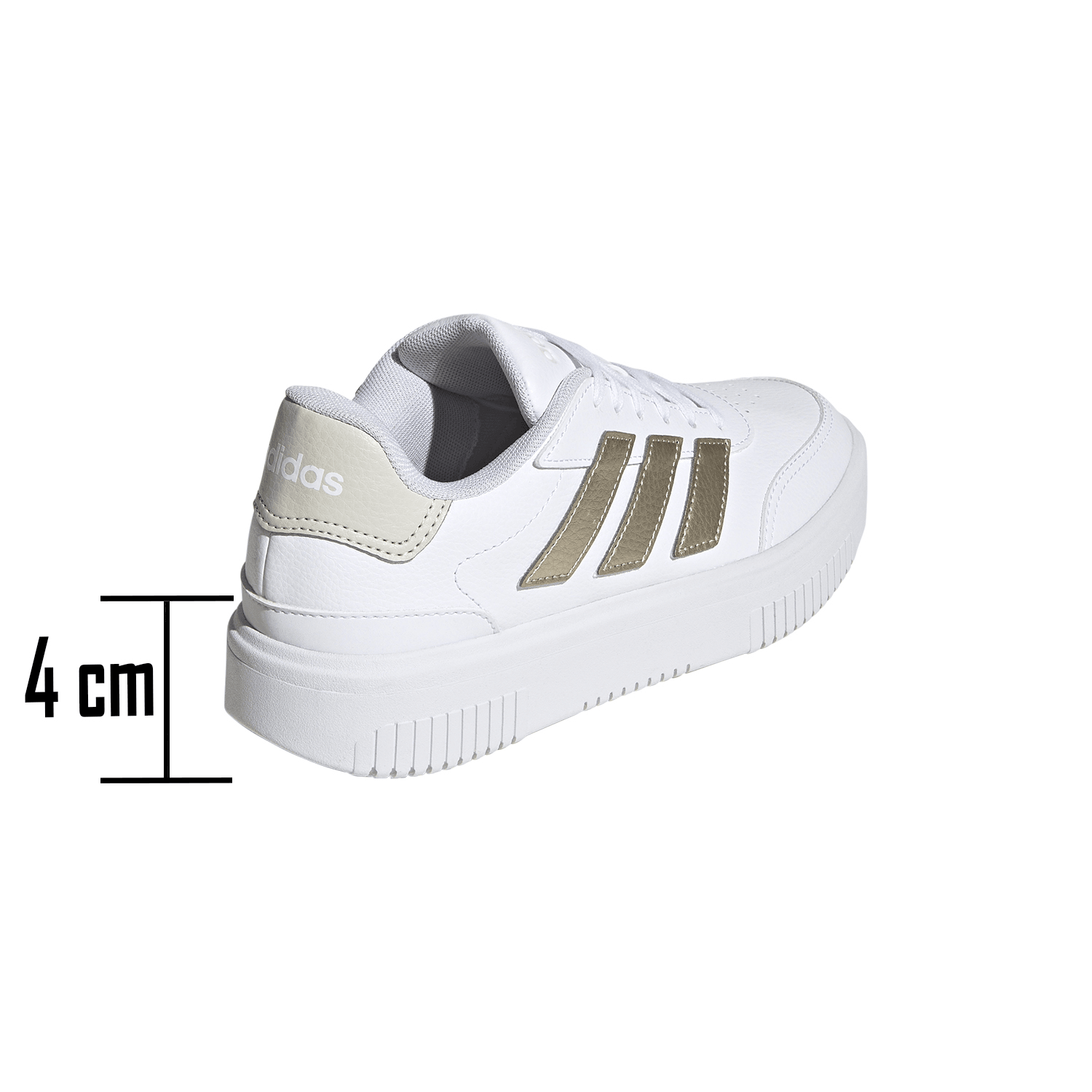 Tenis Dama Adidas Courtblock Bold Blanco Casual Mujer — imagen 3
