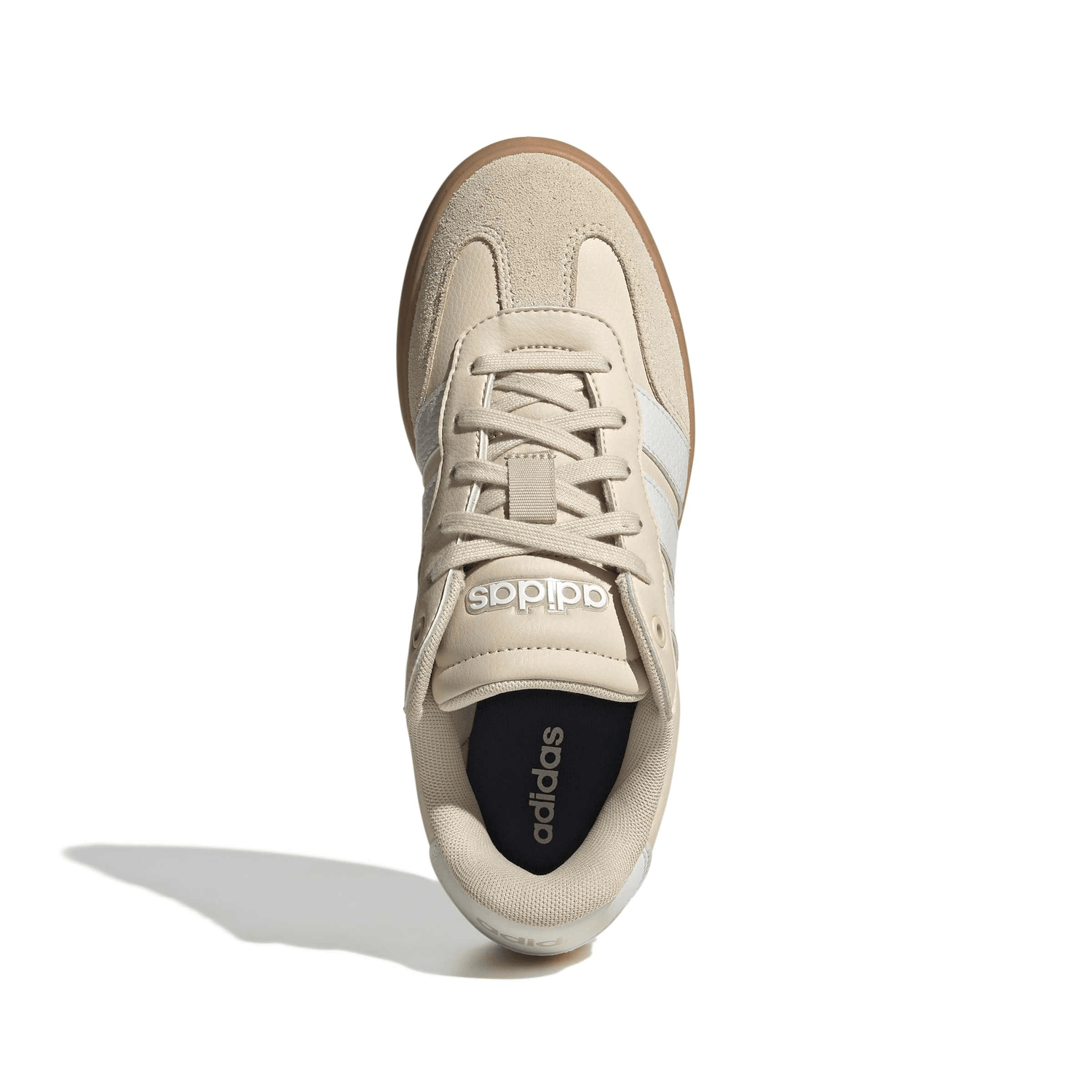 Tenis Adidas Barreda Dama Beige Casual Cintas Gamuza Mujer — imagen 8