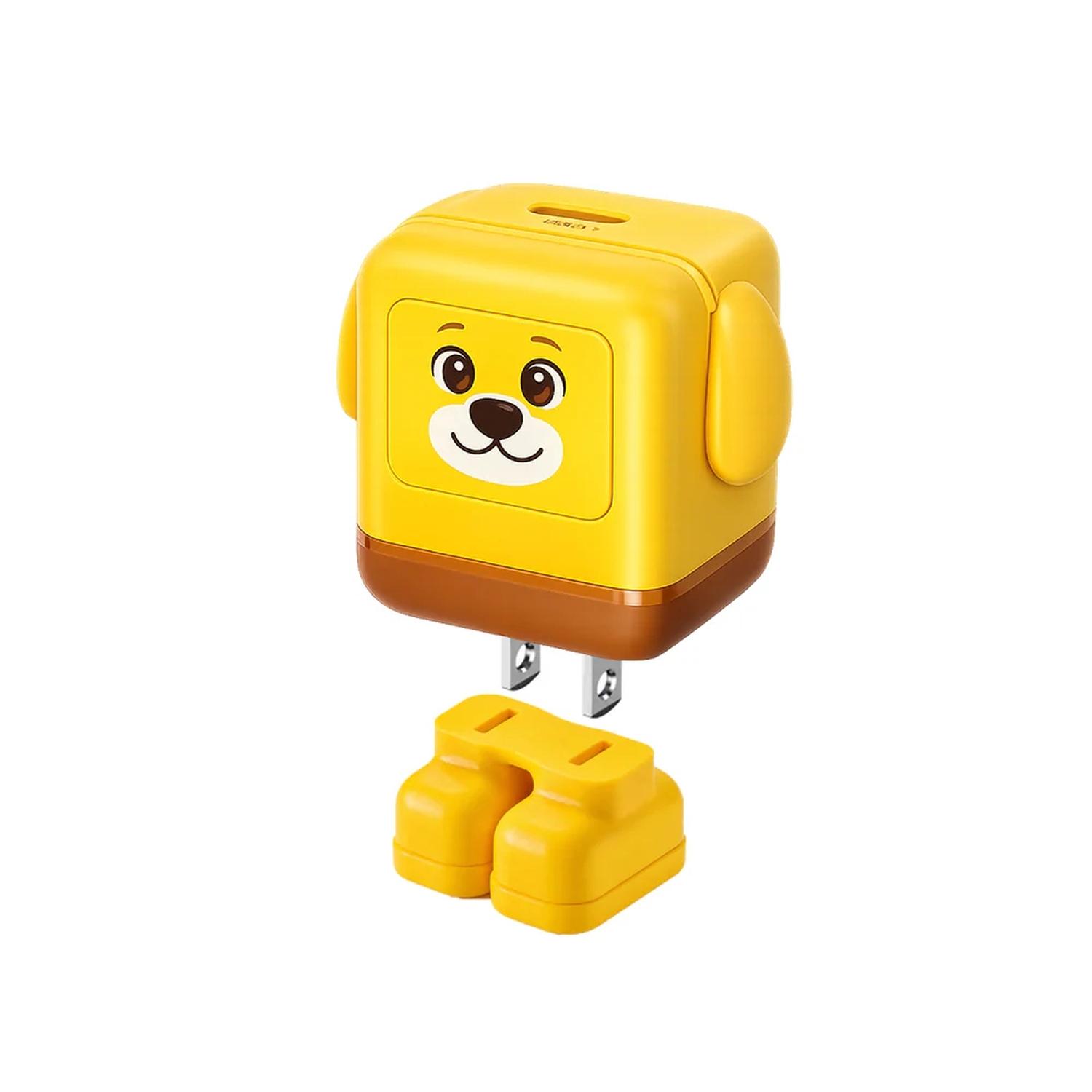 Cargador Ugreen Uno Mini Robot GaN 30W USB-C Carga Rápida Diseño Perrito — imagen 2