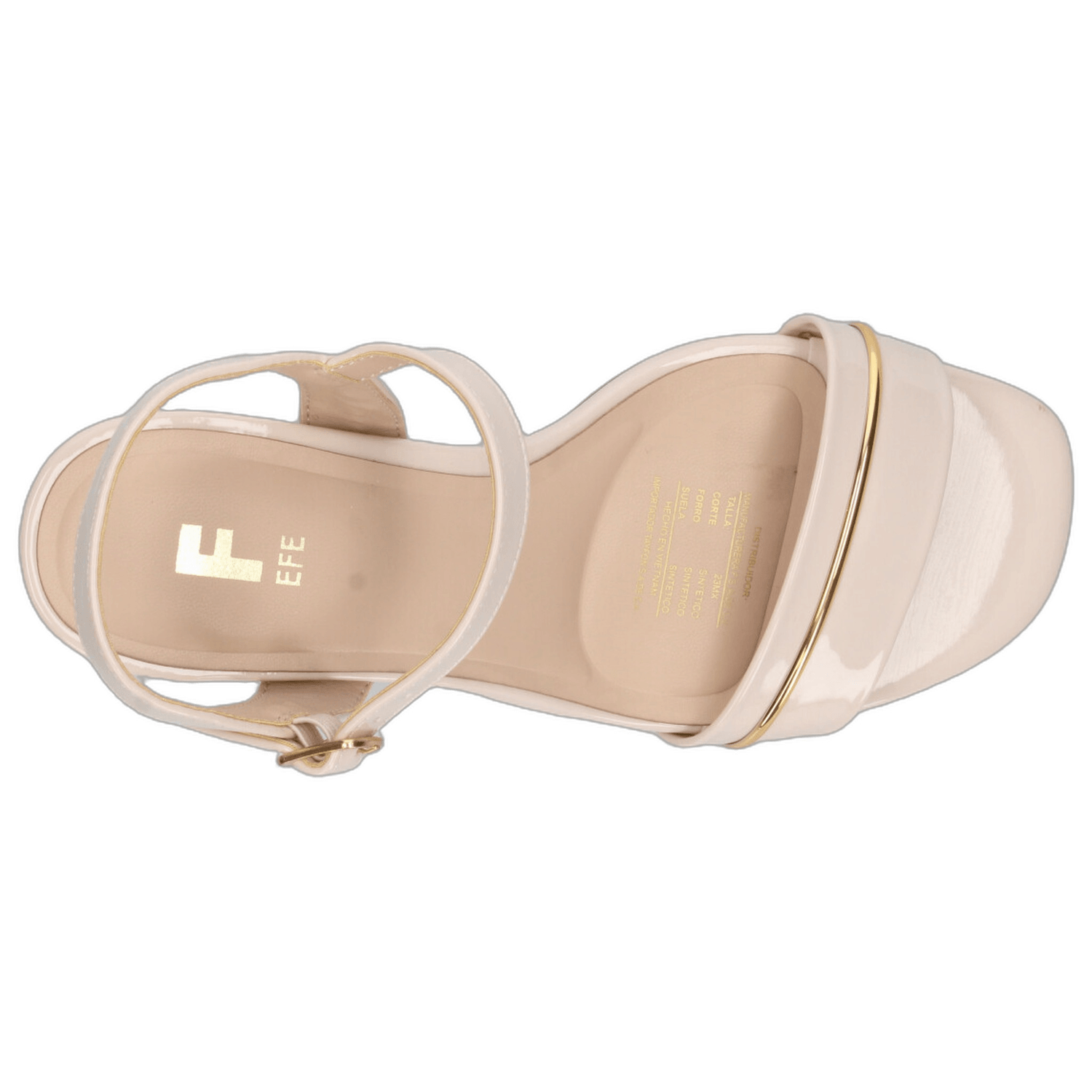 Sandalia EFE Beige de Fiesta Elegante Moderno Para Mujer — imagen 9