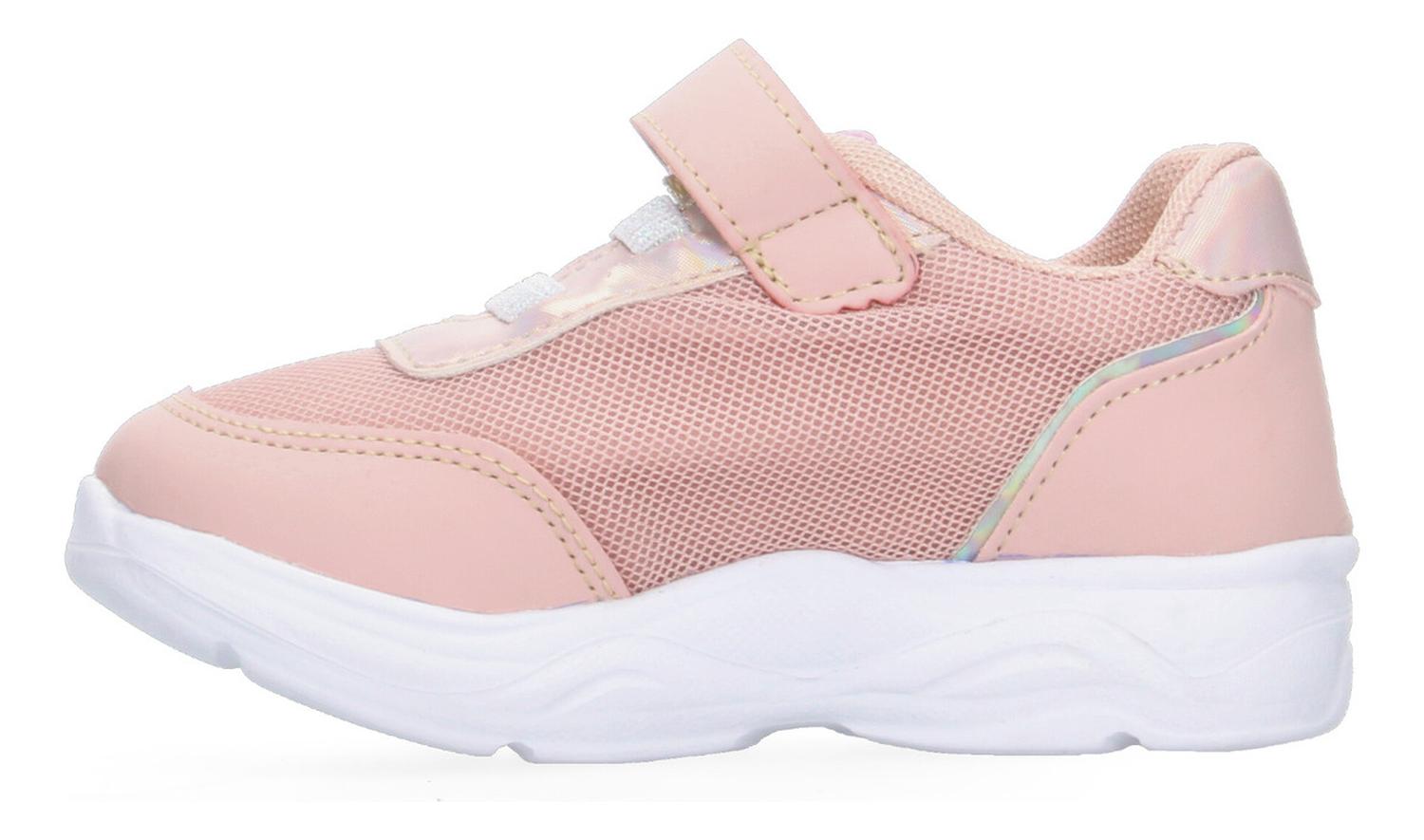 Tenis Tropicana Corazón Niña Casual Ajuste Elástico Cómodos Rosa Infantil T15-21 — imagen 4