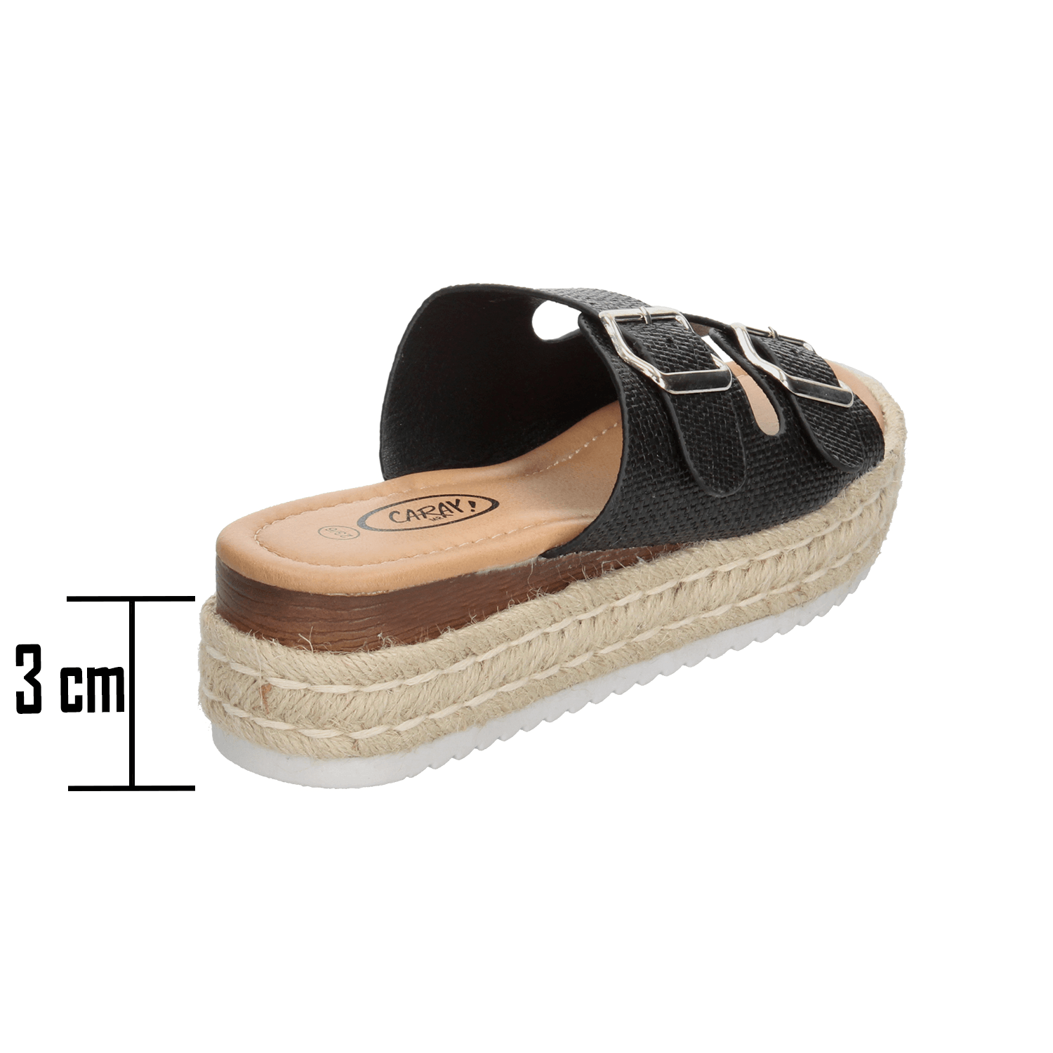 Sandalias Caray Dama Casual Negro Mujer — imagen 3