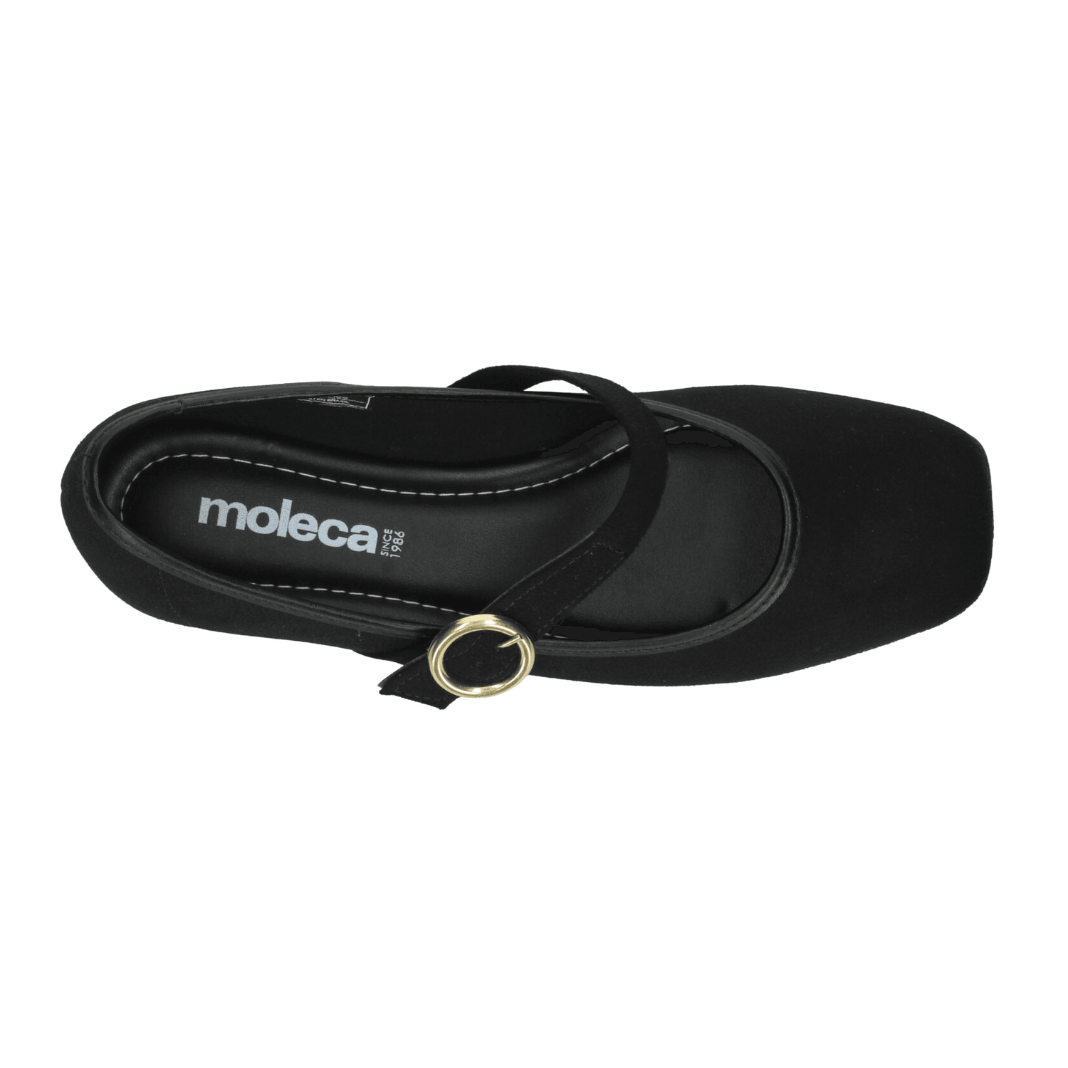 Flats Moleca Dama Casual Mary Jane Hebilla Negro Mujer — imagen 8