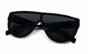 Lentes de Sol Oversize Tipo Shield Unisex, Monolente Negro