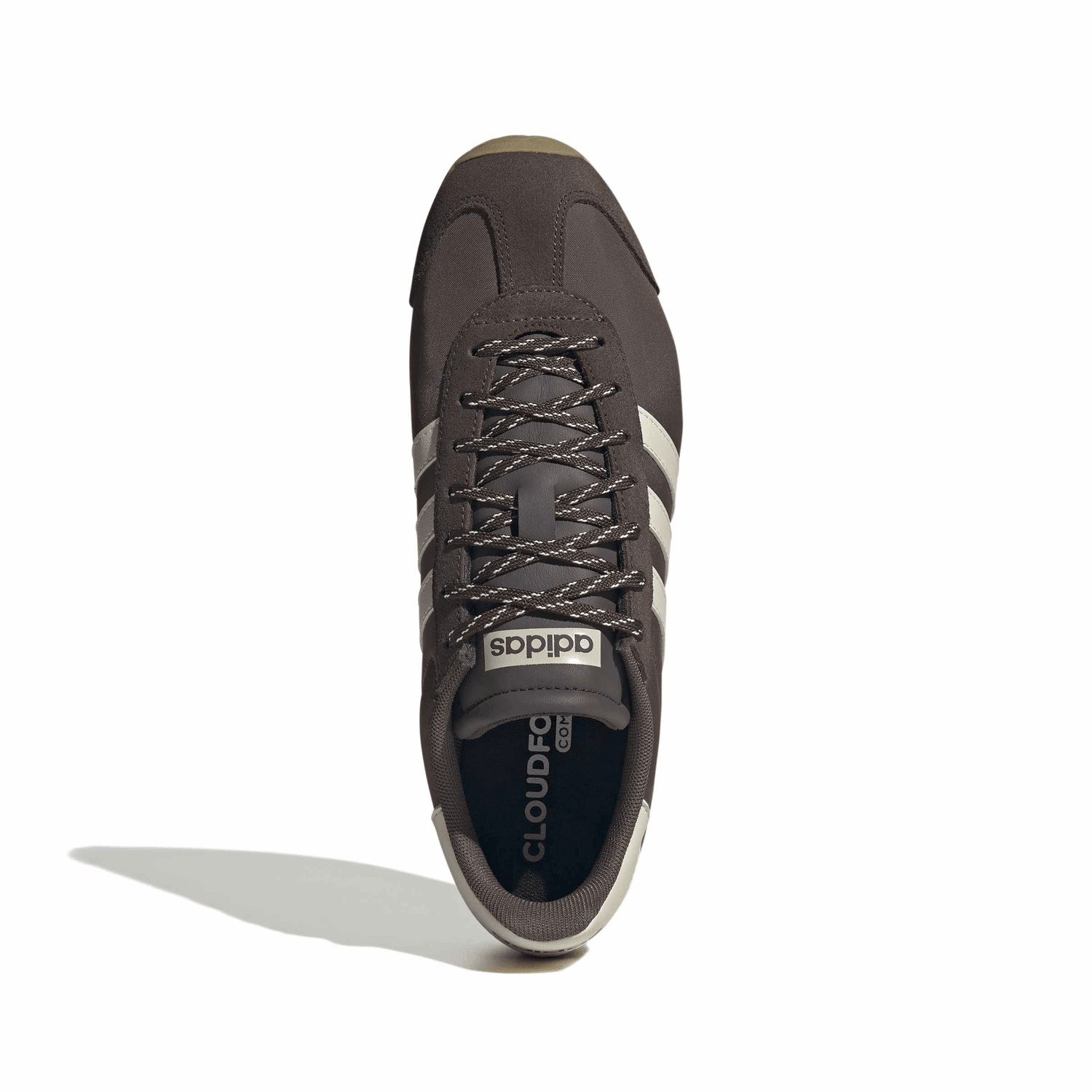 Tenis Adidas Runvista Hombre Casual Cintas Café Caballero — imagen 7
