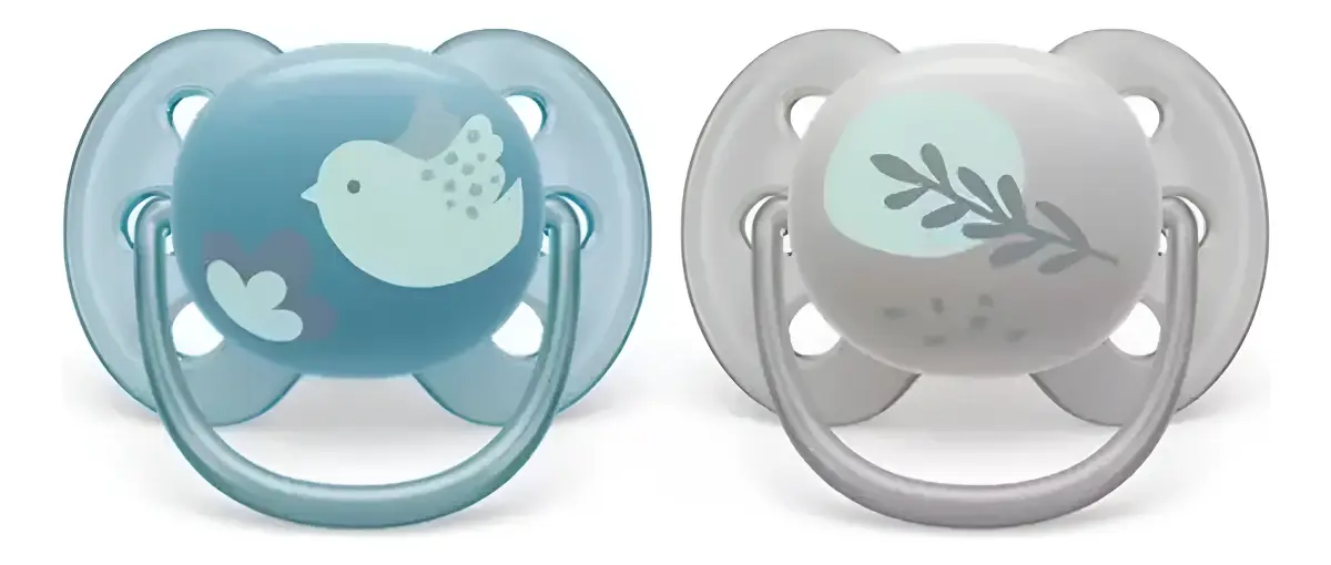 Philips Avent SCF091/15 Chupón Gris Y Azul 2 Piezas Ultra Soft — imagen 2