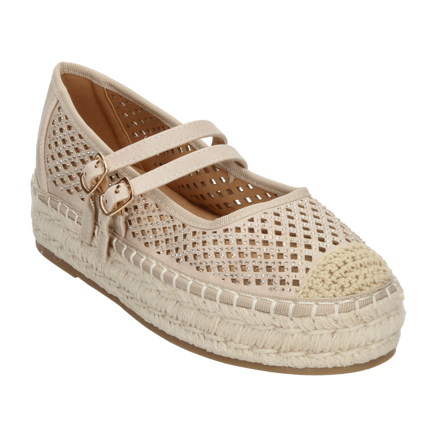 Zapato Berlín Dama Alpargata Casual Cómodo Beige Mujer — imagen 4