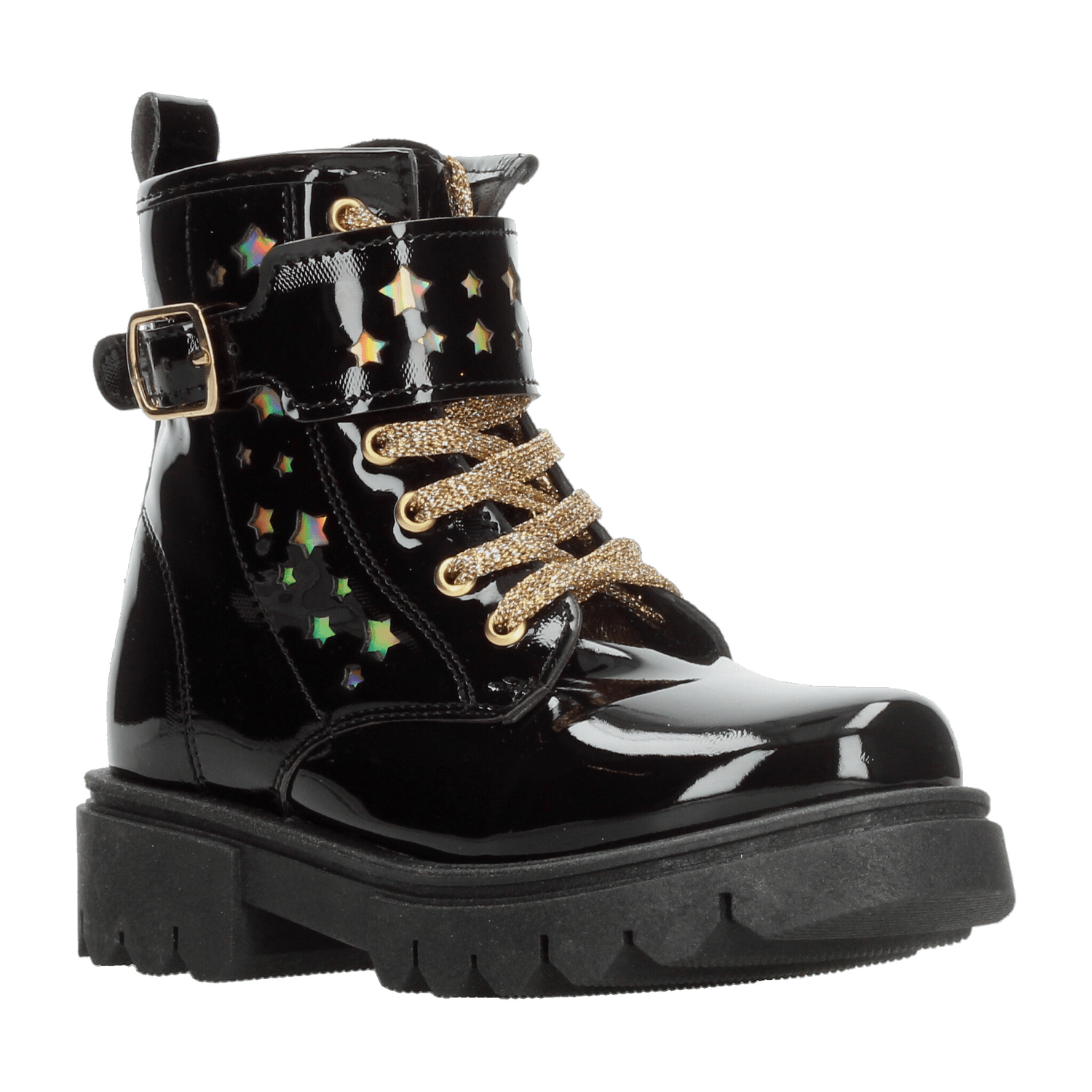 Bota Jakuna Niña Casual Agujetas Negro Infantil T18-22 — imagen 2