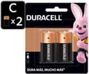 Pila Duracell Alcalina C Con 2 Mn1400b2 Gorda Chica