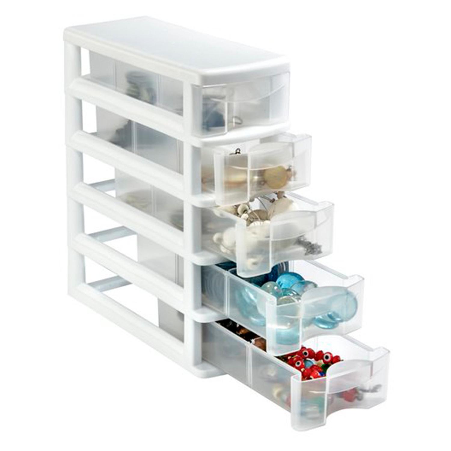 MINI ORGANIZADOR ITALHOME 8105BL 5 CAJONES 3 DIVISORES CAJON — imagen 1